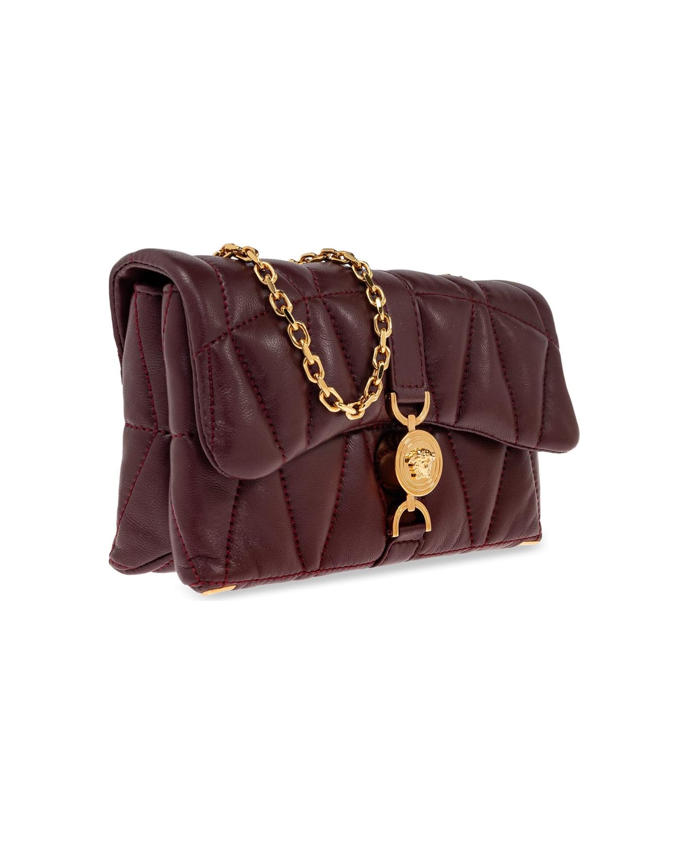 Versace Shoulder Bag Kleio Mini - Dark Burgundy-Versace Gold