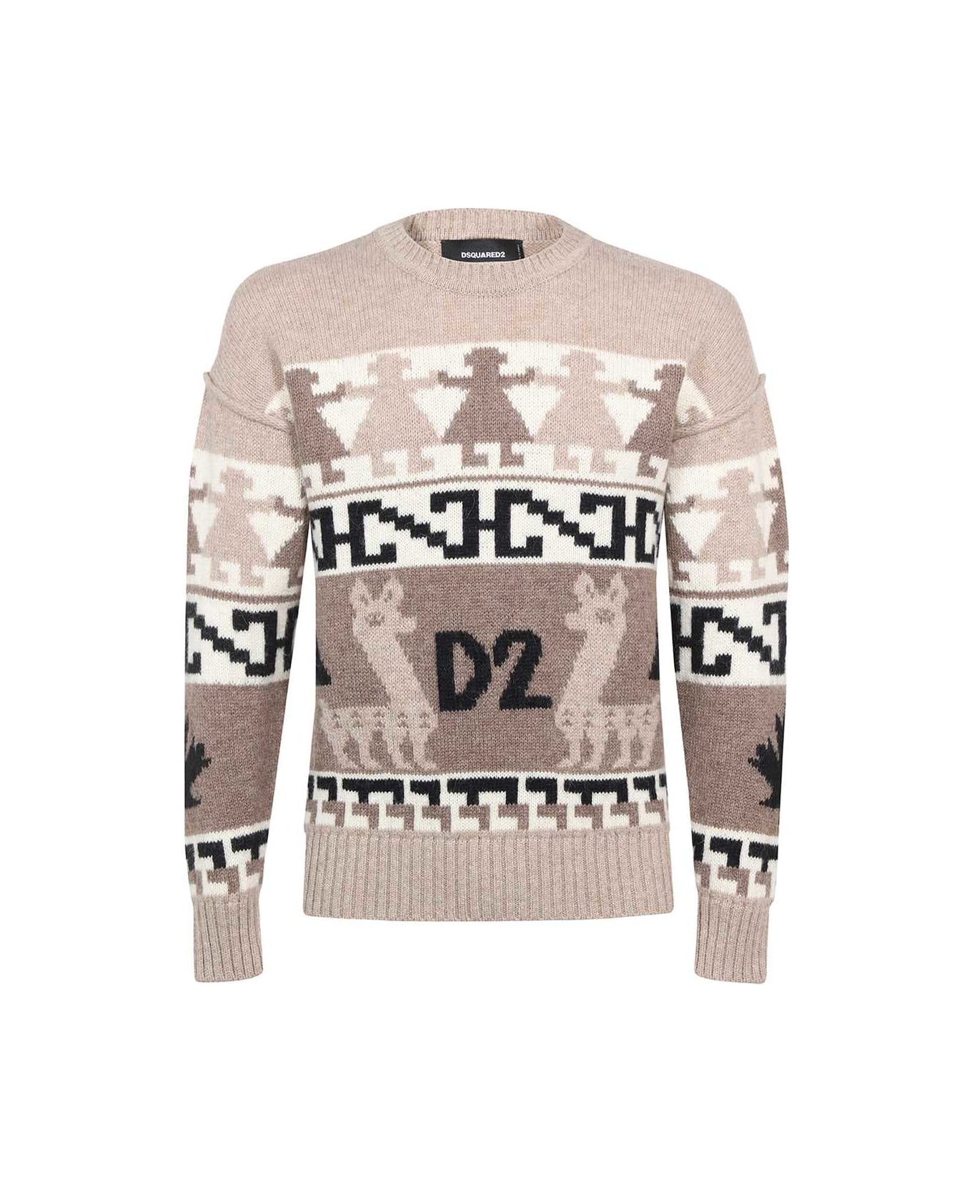 Dsquared2 Jacquard Sweater - Beige