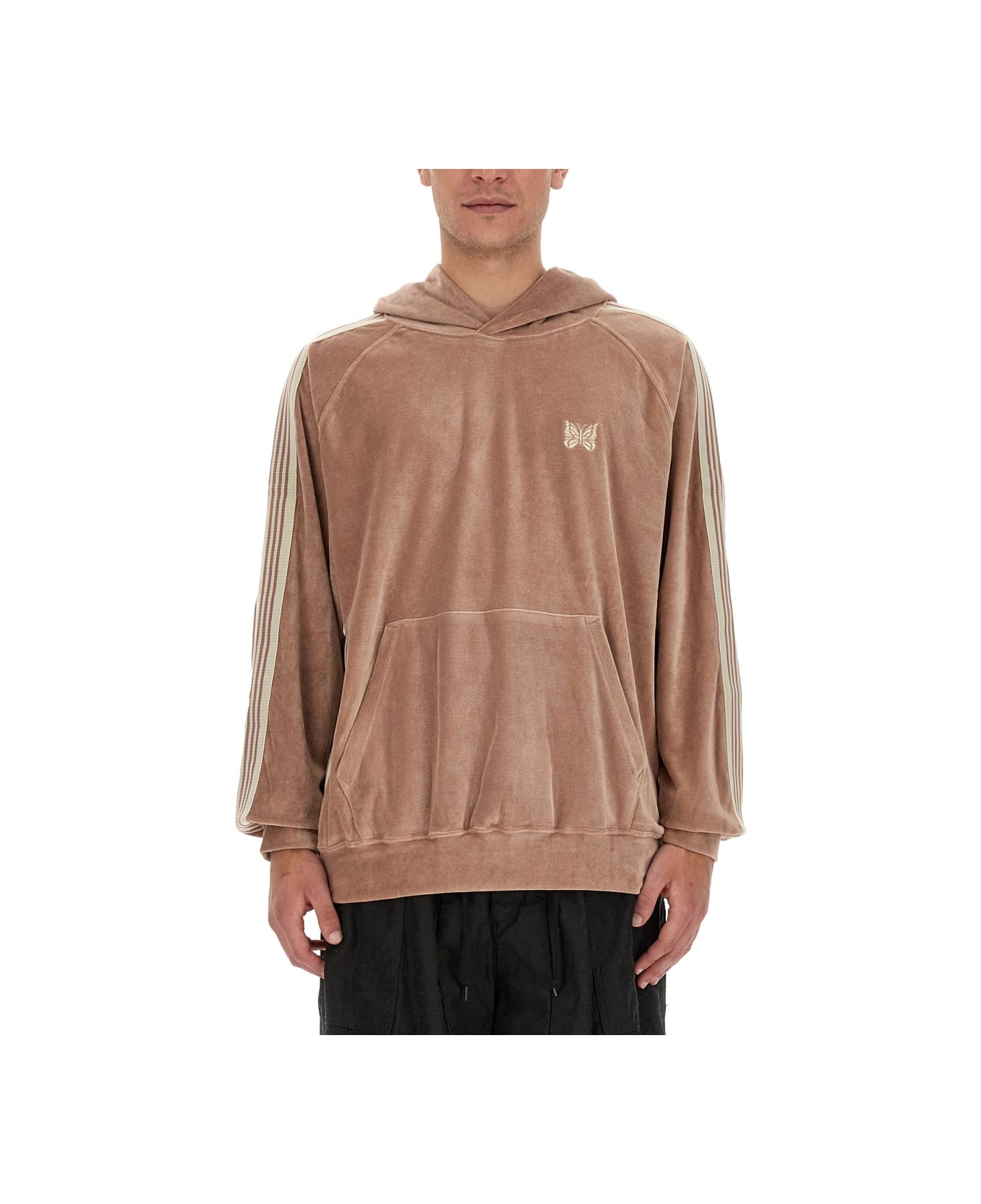 Needles Sweatshirt With Logo - BEIGE