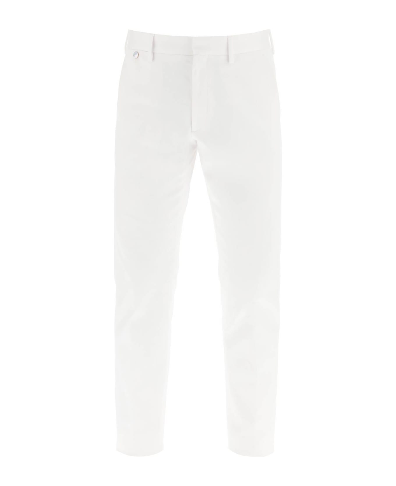 Agnona Cotton Chino Pants - WHITE (White) ボトムス