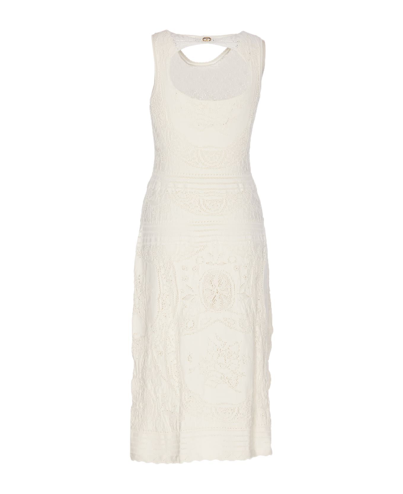 TwinSet Embroidered Dress - White