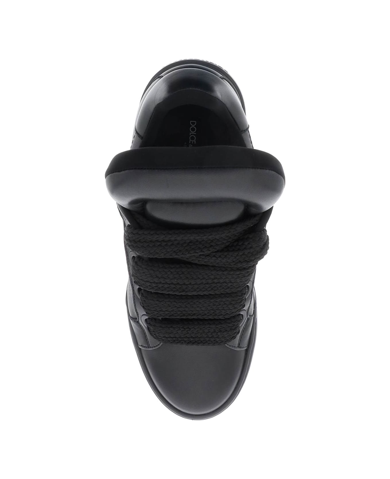 Dolce & Gabbana Stitch Detail Sneakers - NERO (Black)