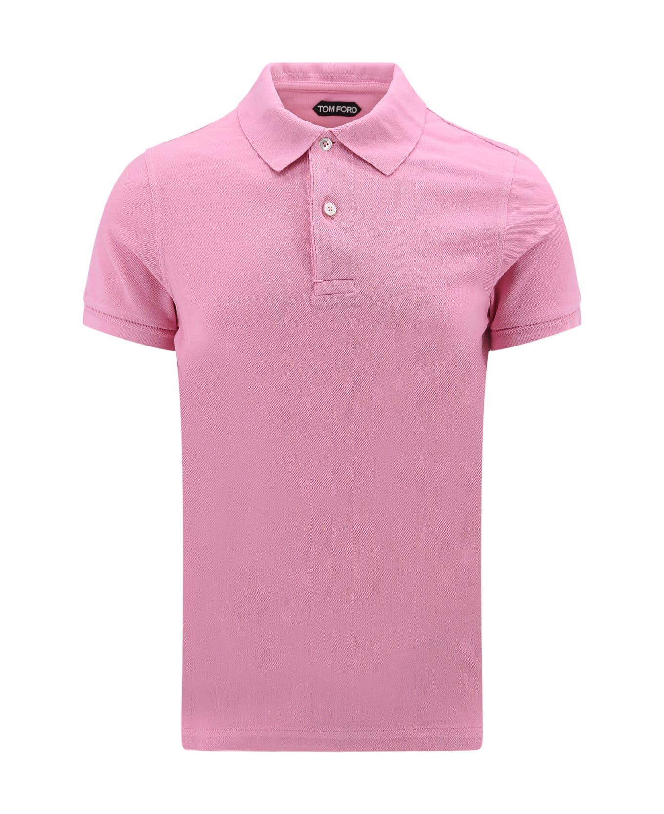 Tom Ford Pink Short-sleeves Polo In Cotton Piquet Jersey Man - Pink