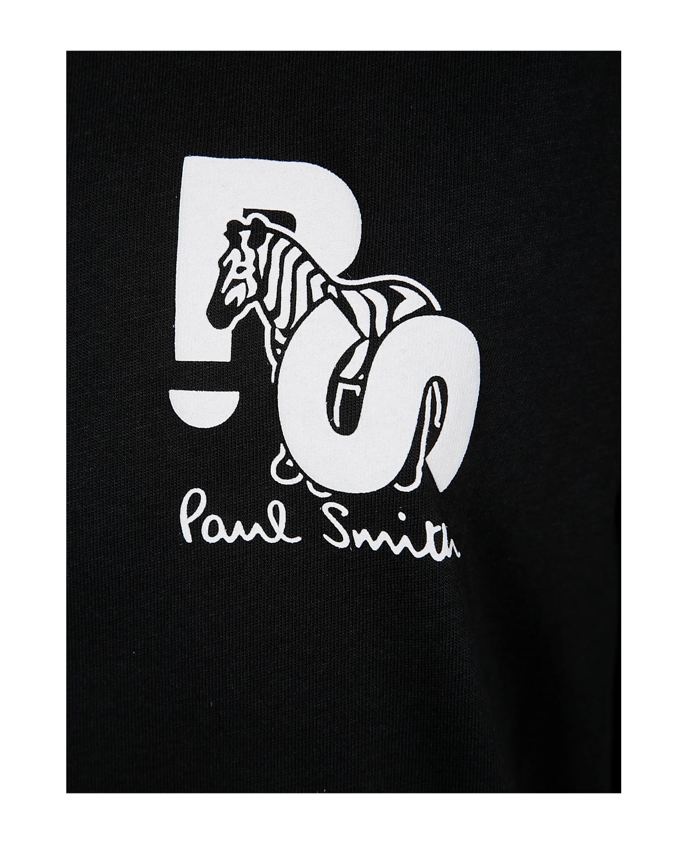 PS by Paul Smith Mens Regular Fit Short Sleeves T-shirt Ps Zebra - Black