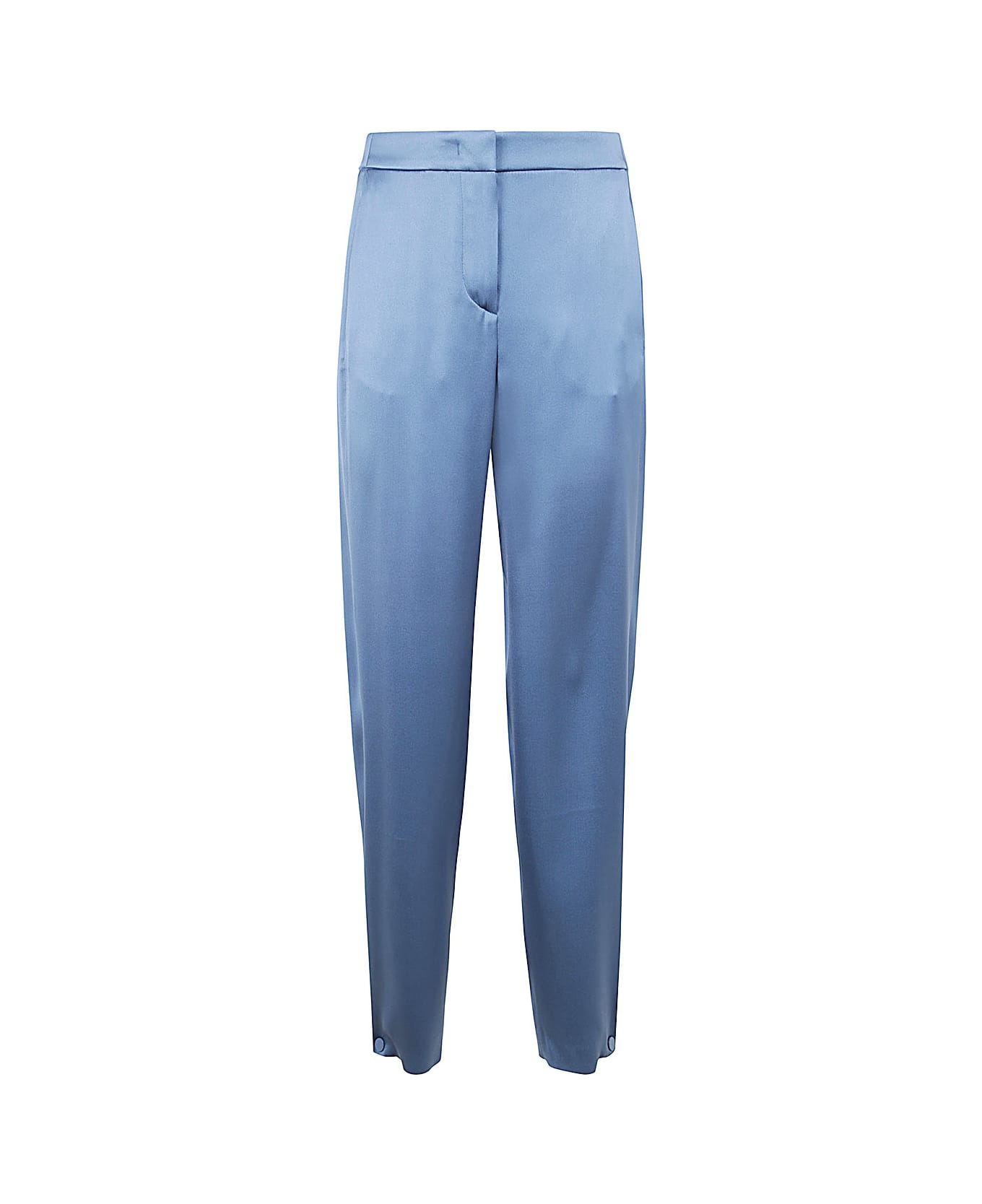 Giorgio Armani Elastic Waist Pants With Button On Bottom - Avio Blue