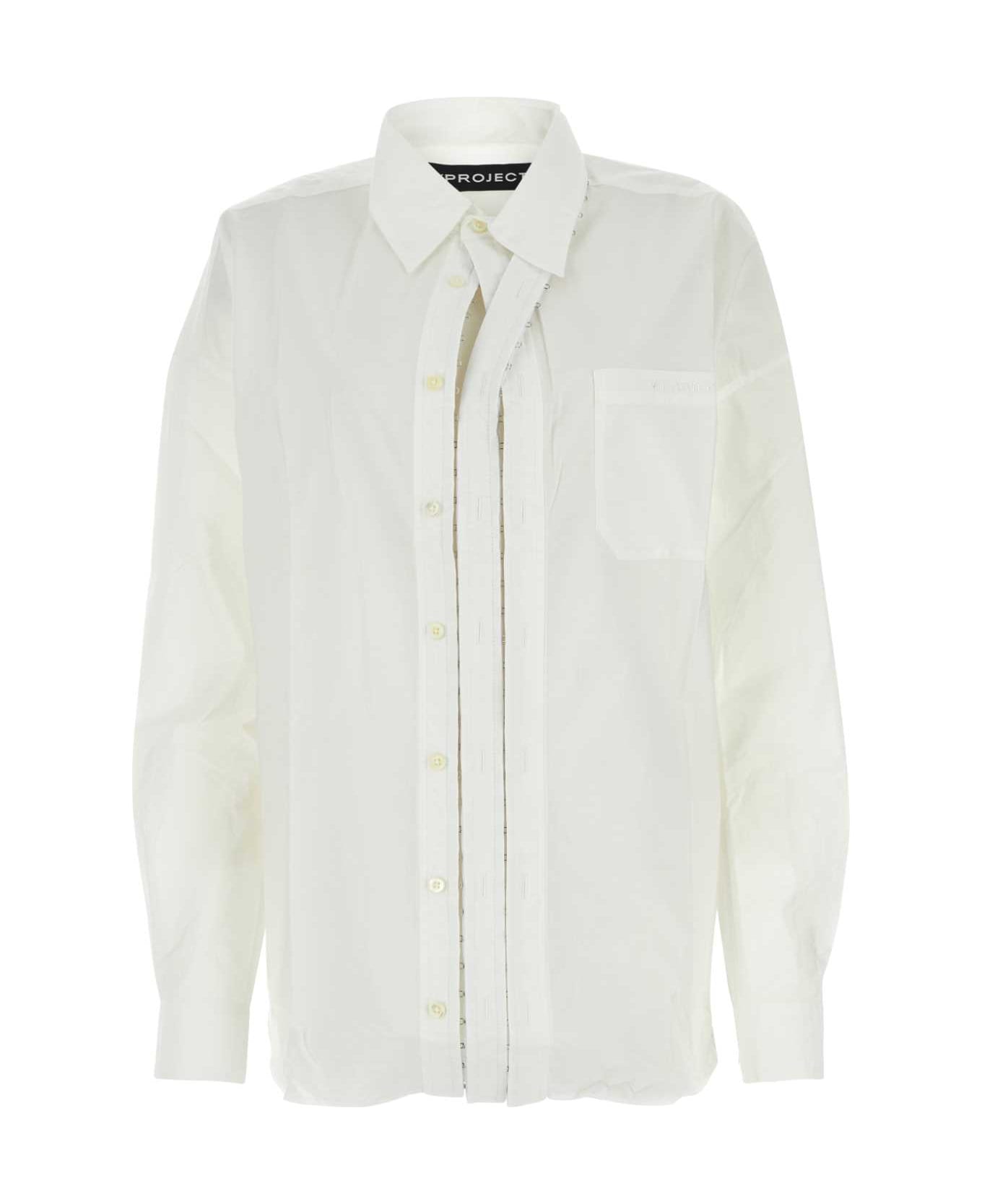 Y/Project White Poplin Shirt - White