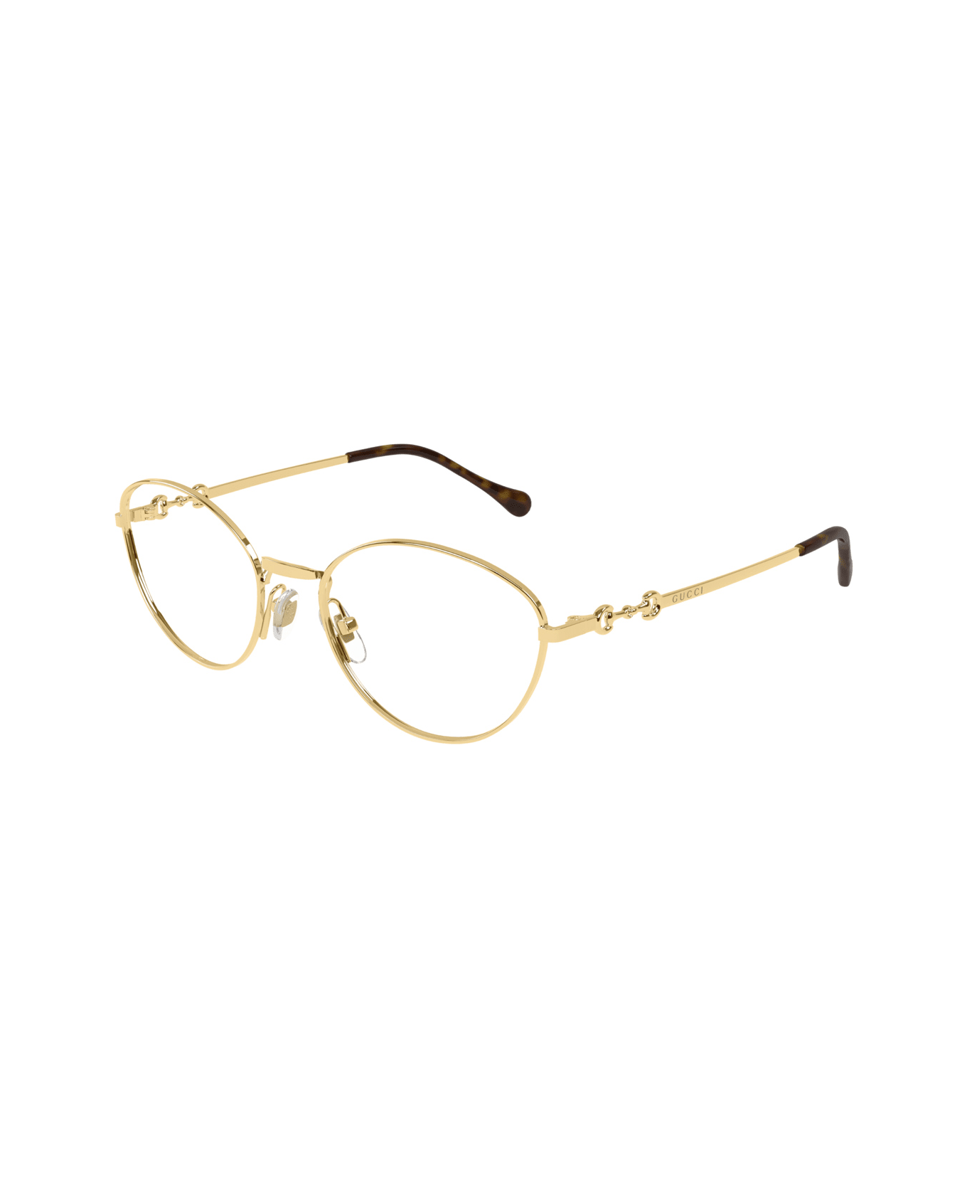 Gucci Eyewear Gucci Gg1699o Linea Horsebit 001 Gold Trasparent Glasses - Oro