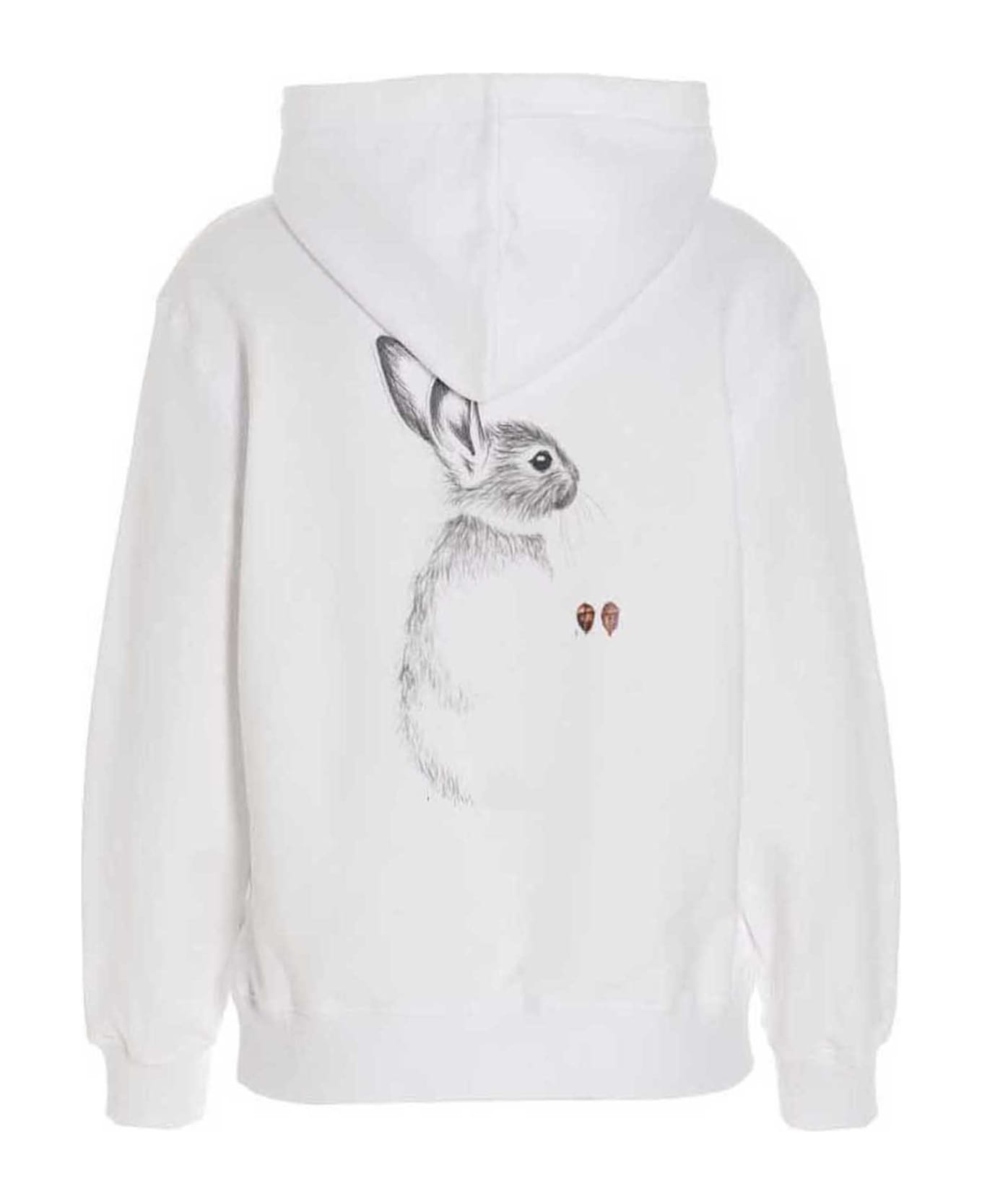 Lanvin Print Embroidery Hoodie - White