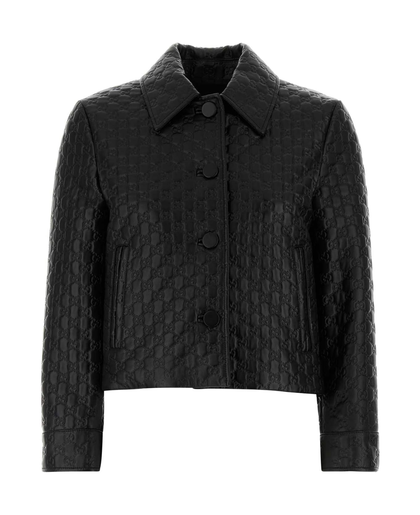 Gucci Black Leather Jacket - Black