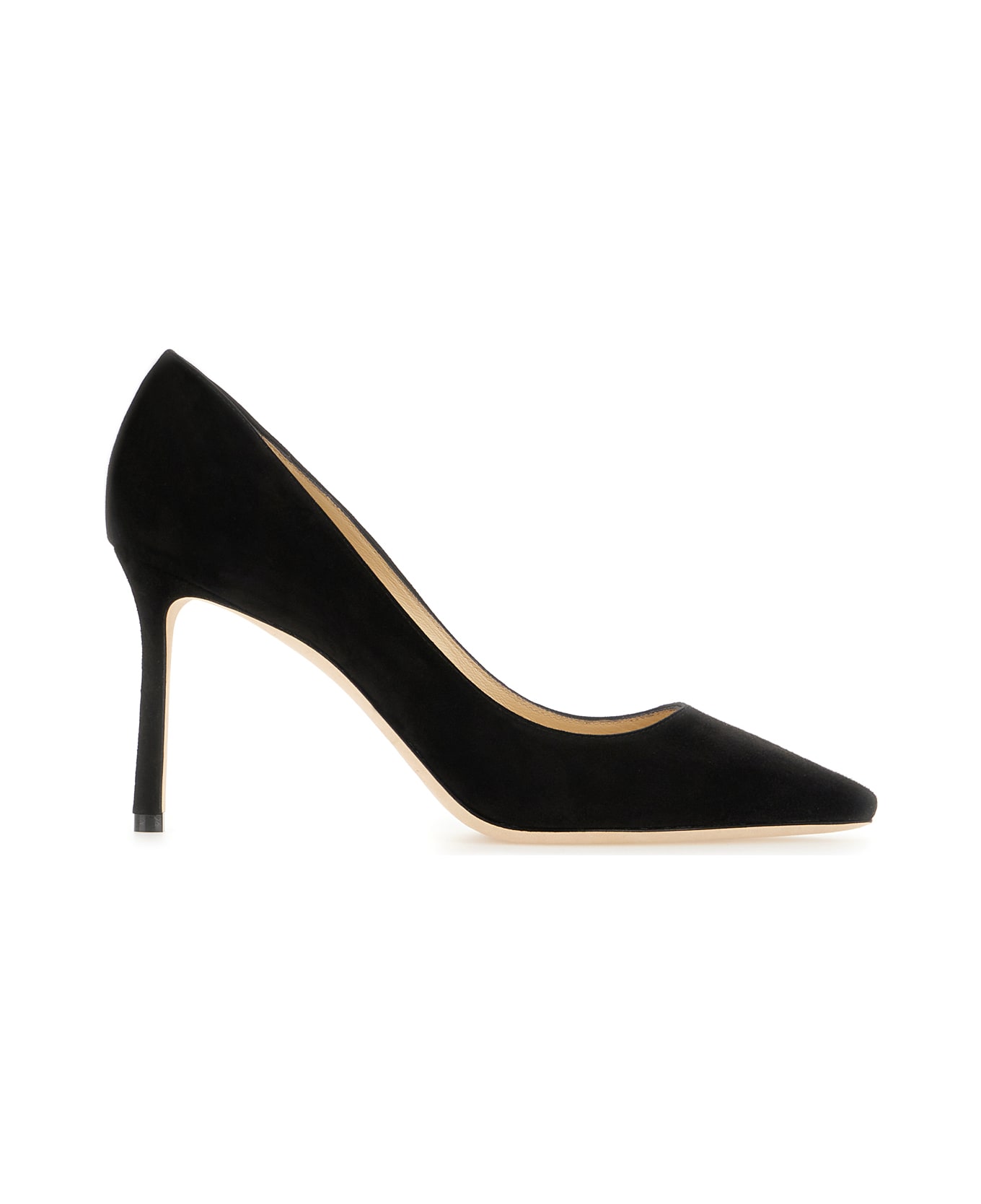 Jimmy Choo Black Suede Romy Pumps - BLACK