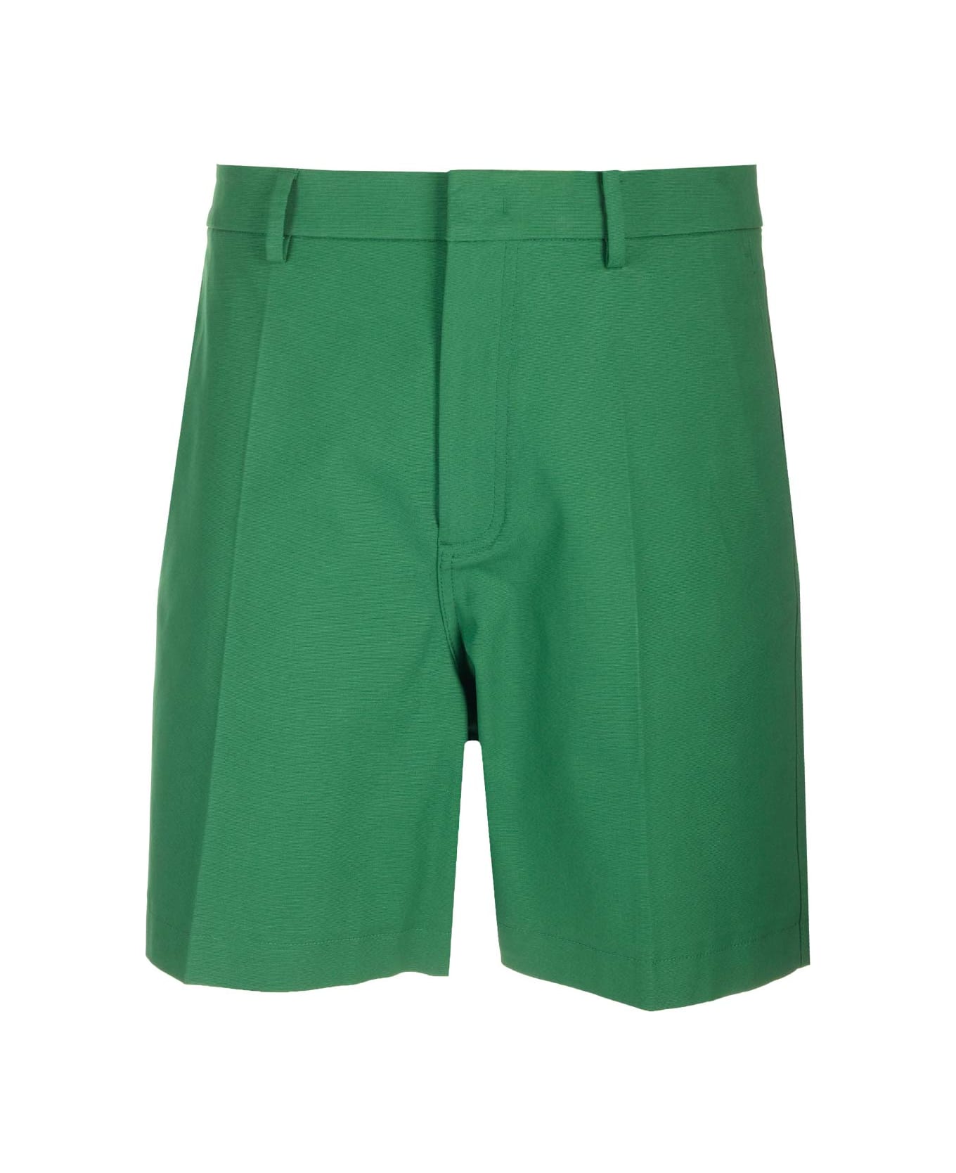 Valentino Garavani 'v Logo' Detail Bermuda Shorts - Green ショートパンツ