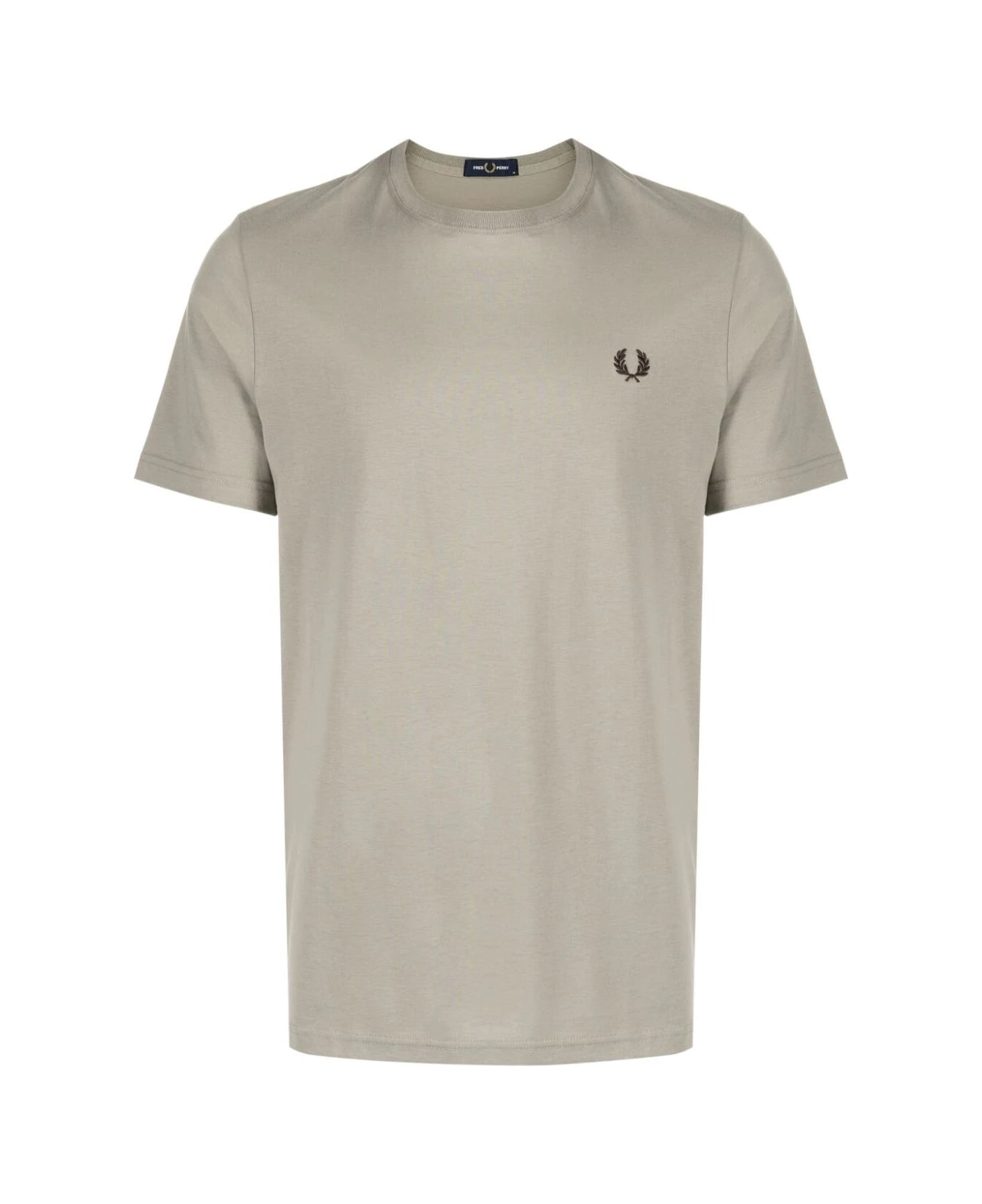 Fred Perry Fp Crew Neck T-shirt - Warm Grey Brick