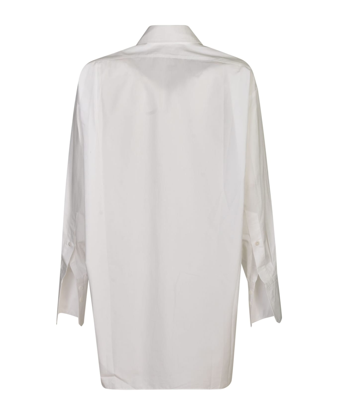 Patou Mini Shirt Dress - Pearl White