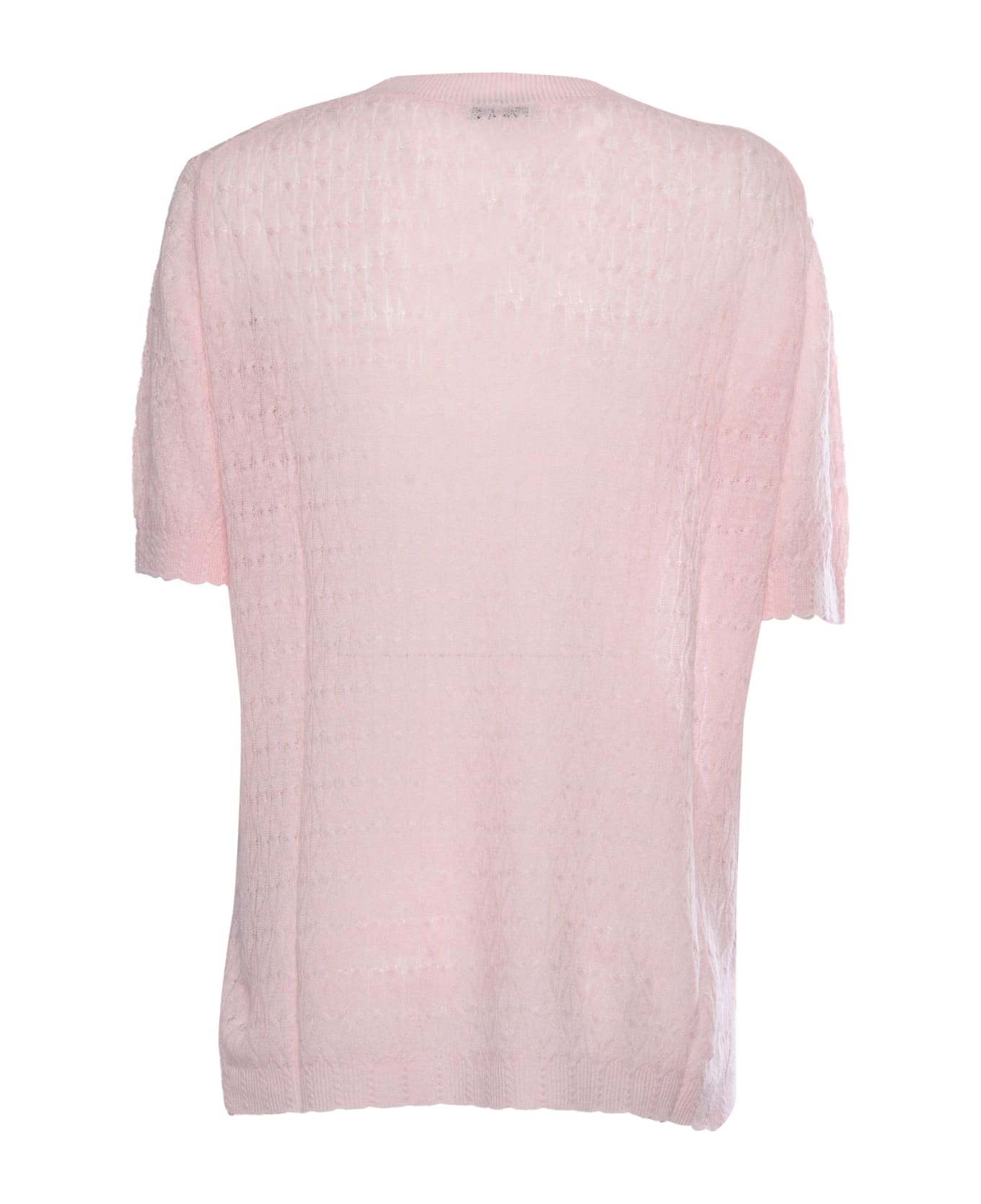 Ballantyne Pink Linen Sweater - PINK
