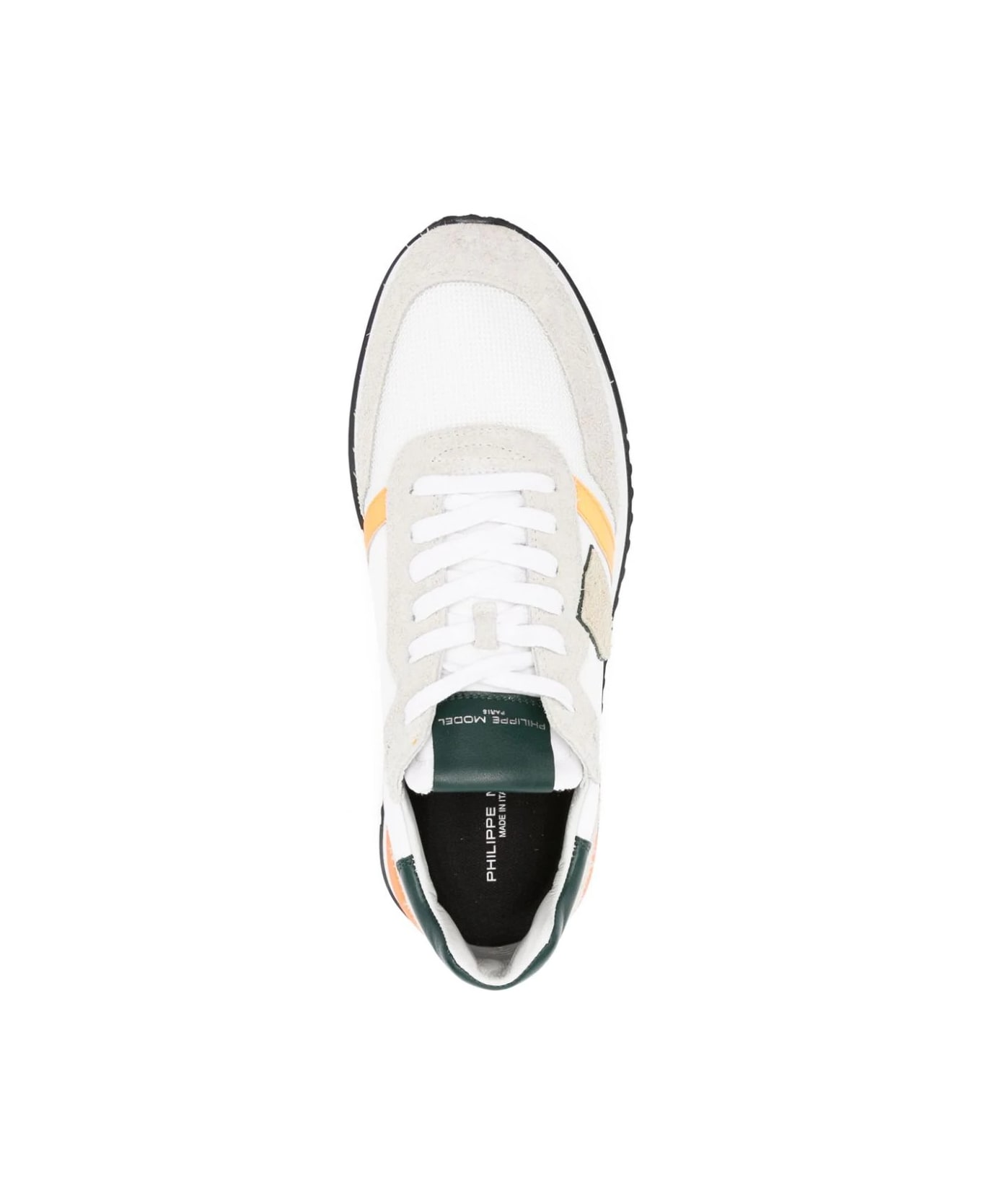 Philippe Model Tropez 2.1 Low Sneakers - White And Orange - WHITE/ORANGE