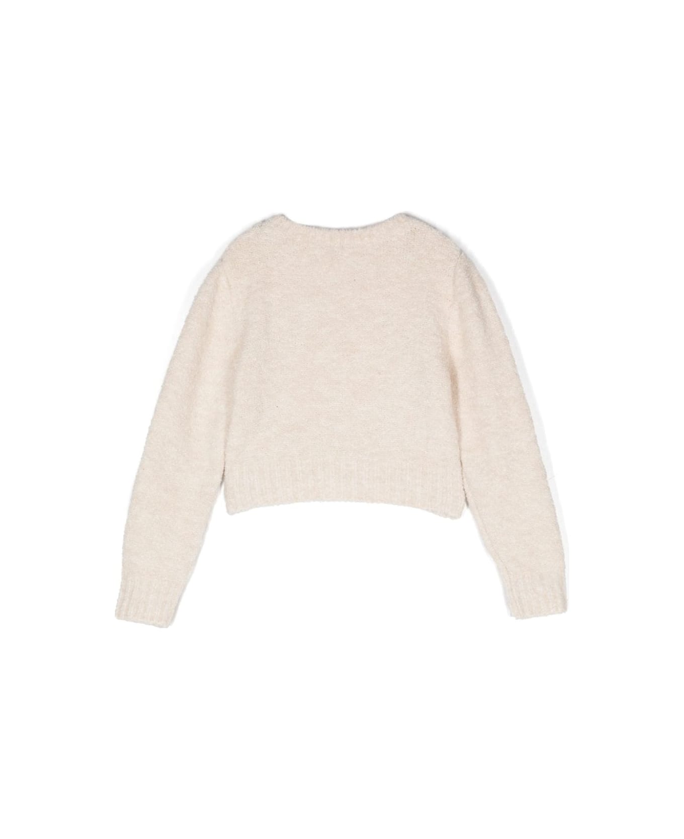 MSGM Pull Con Logo - Cream