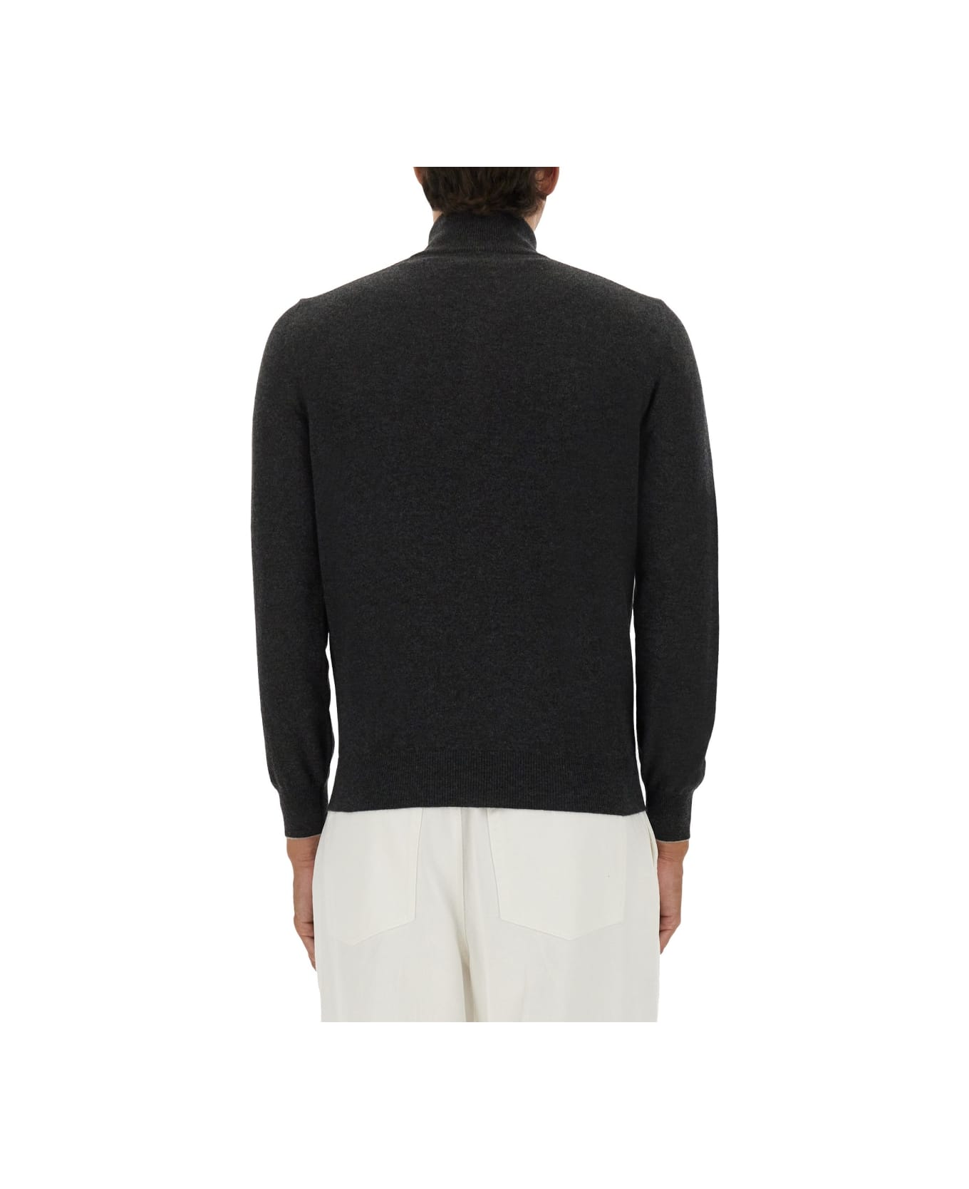 Brunello Cucinelli Cashmere Turtleneck Sweater - GREY