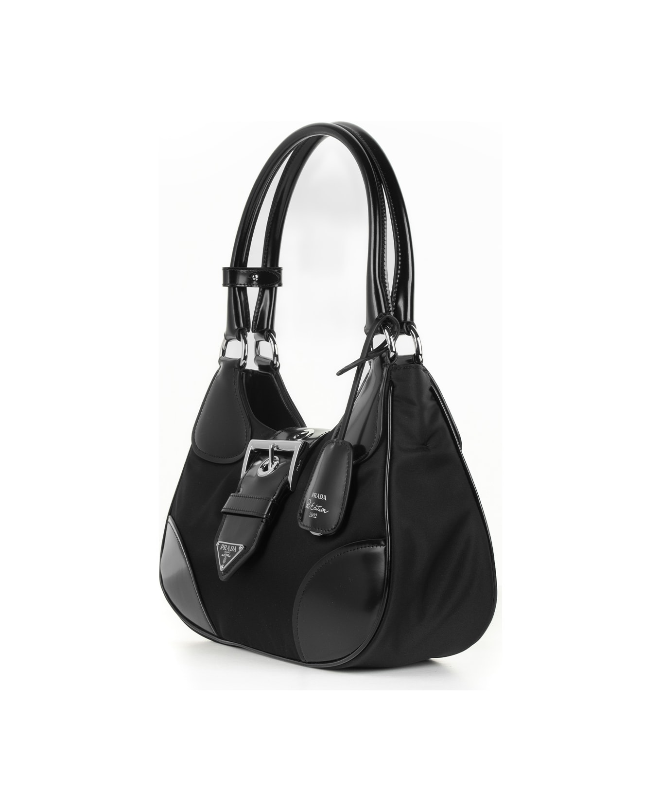 Prada Leather Shoulder Bag With Buckle - NERO トートバッグ