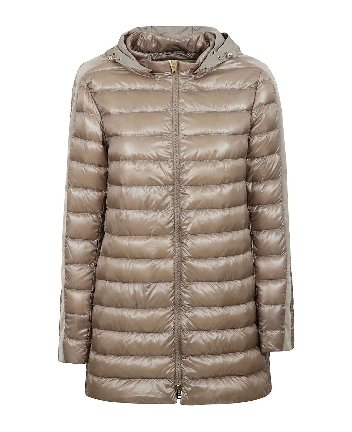 Herno Quilted Hooded Down Jacket - Marrone