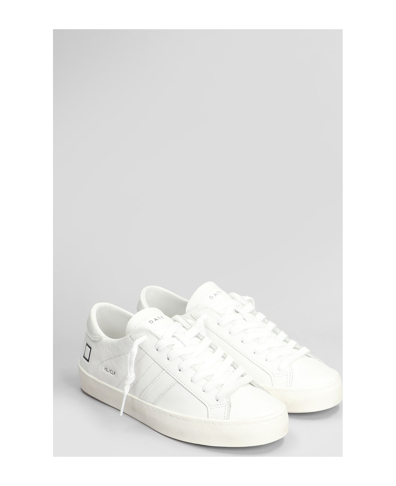 D.A.T.E. Hill Low Sneakers In White Leather - white