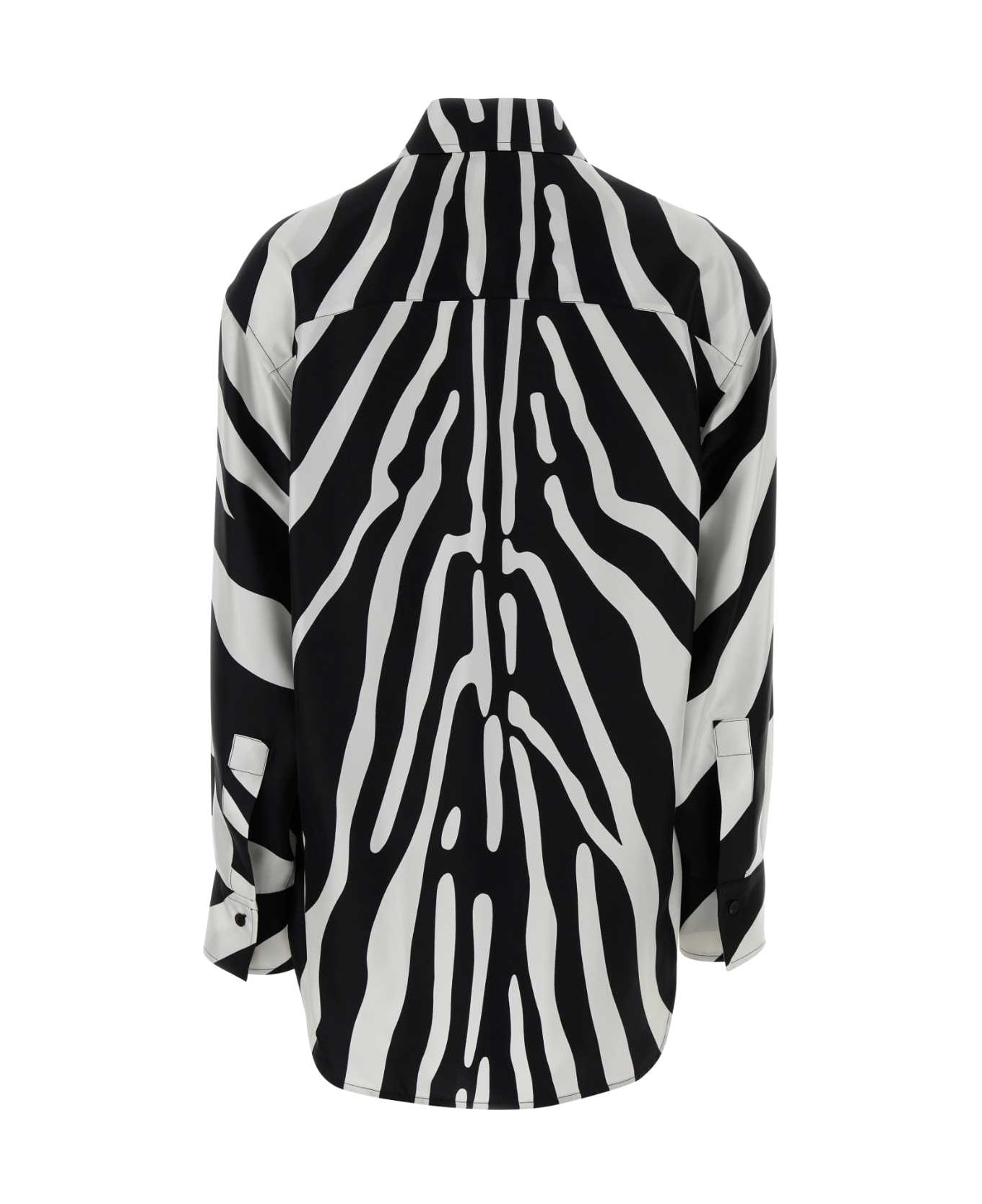 Ferragamo Printed Silk Shirt - MASCARPONENERO
