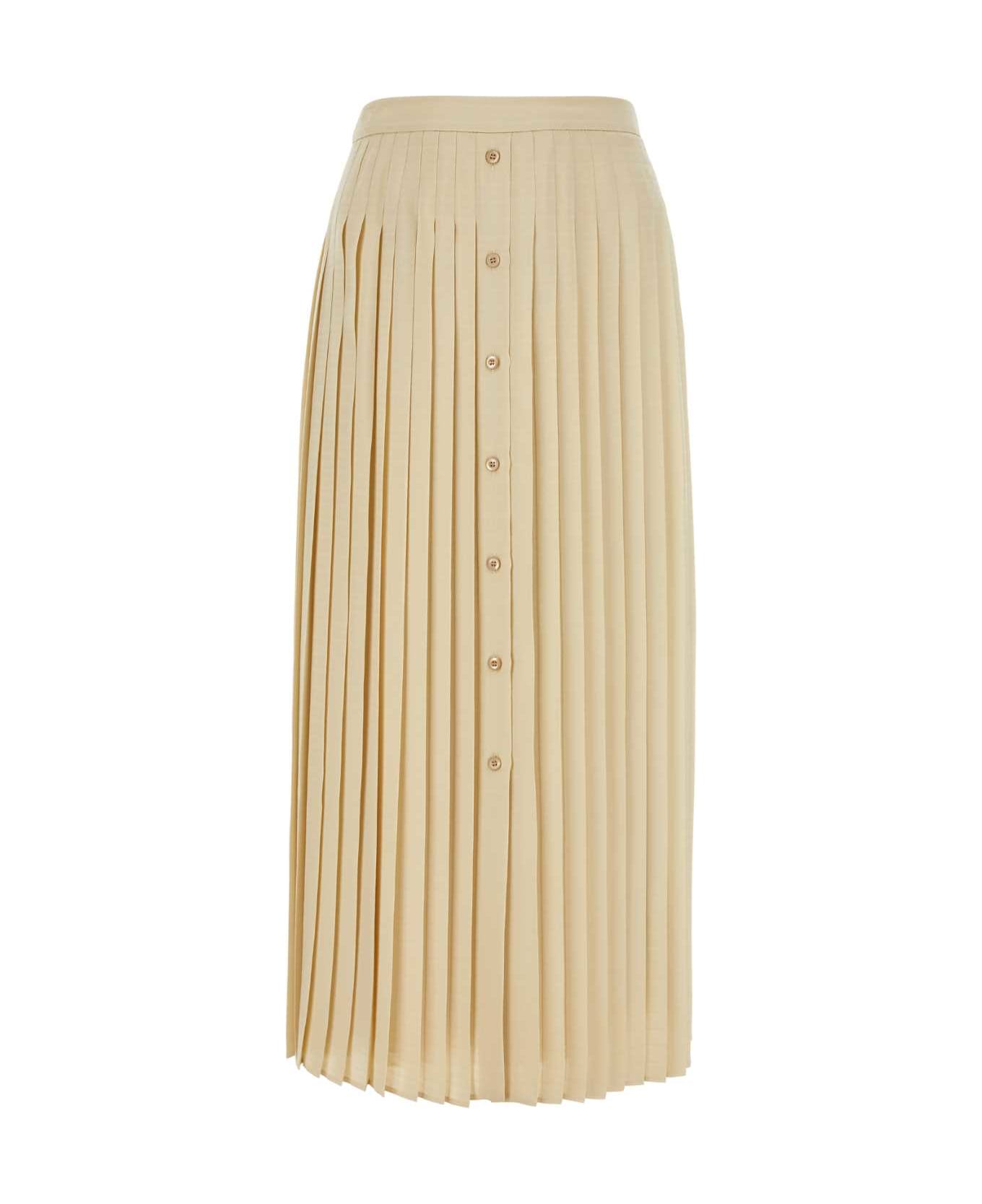 Prada Sand Silk Skirt - ALBINO スカート