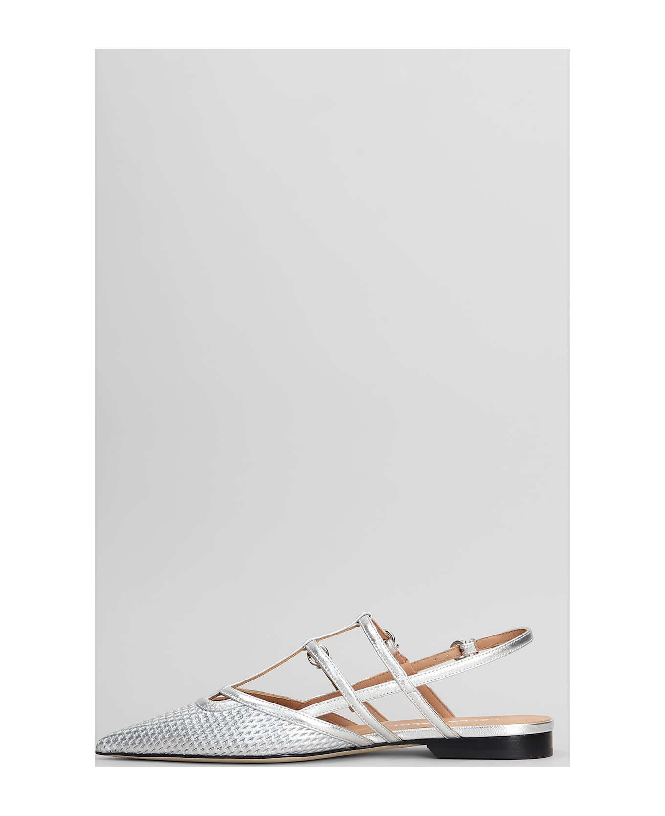 Lella Baldi Ballet Flats In Silver Leather - silver