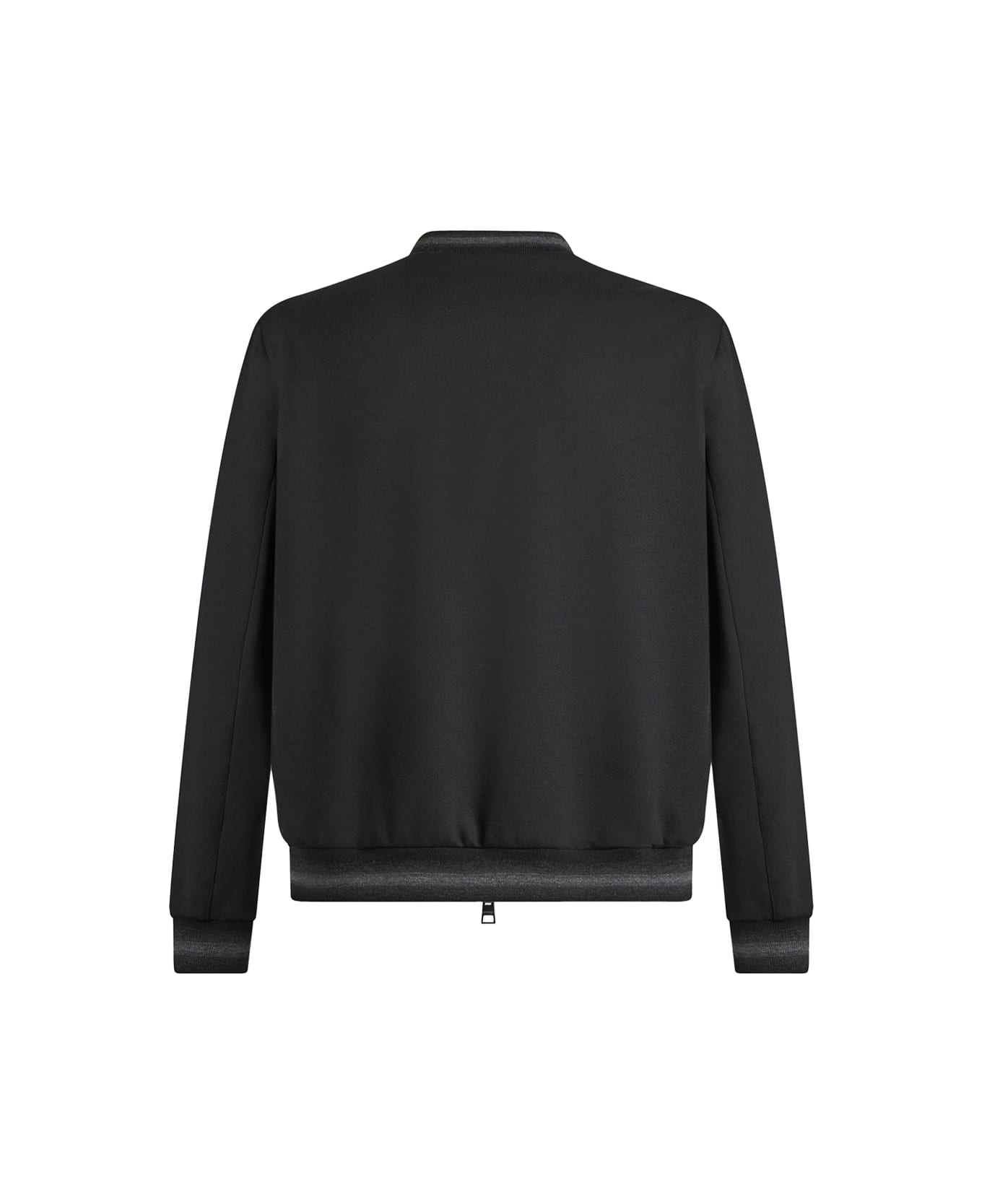 Etro Black Paisley Bomber Jacket With Logo - Black