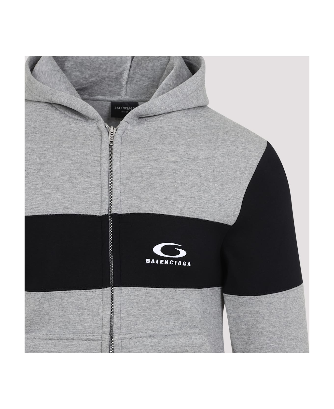 Balenciaga Hoodie - HEATHER GREY BLACK