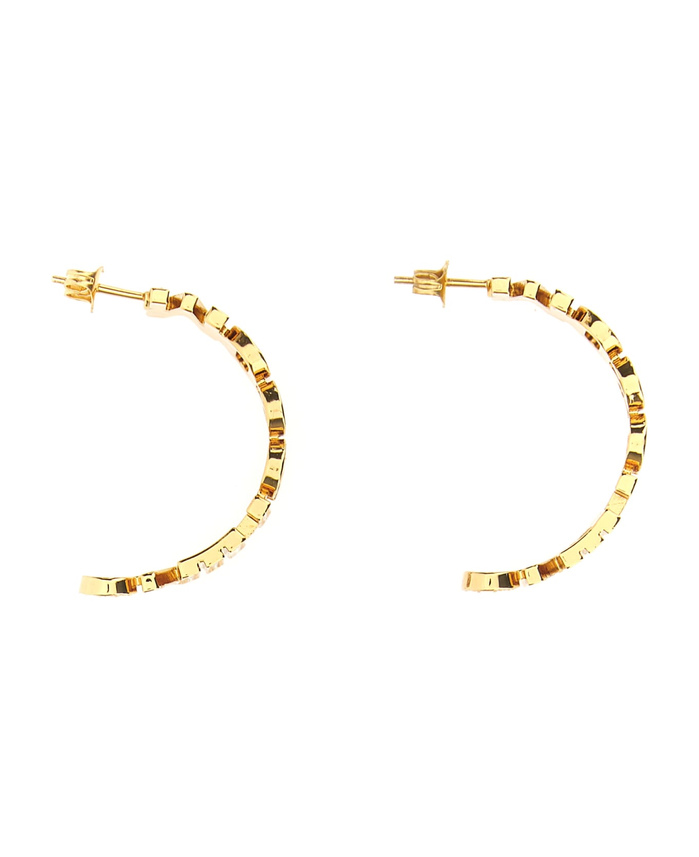 Moschino Logo Earrings - Gold