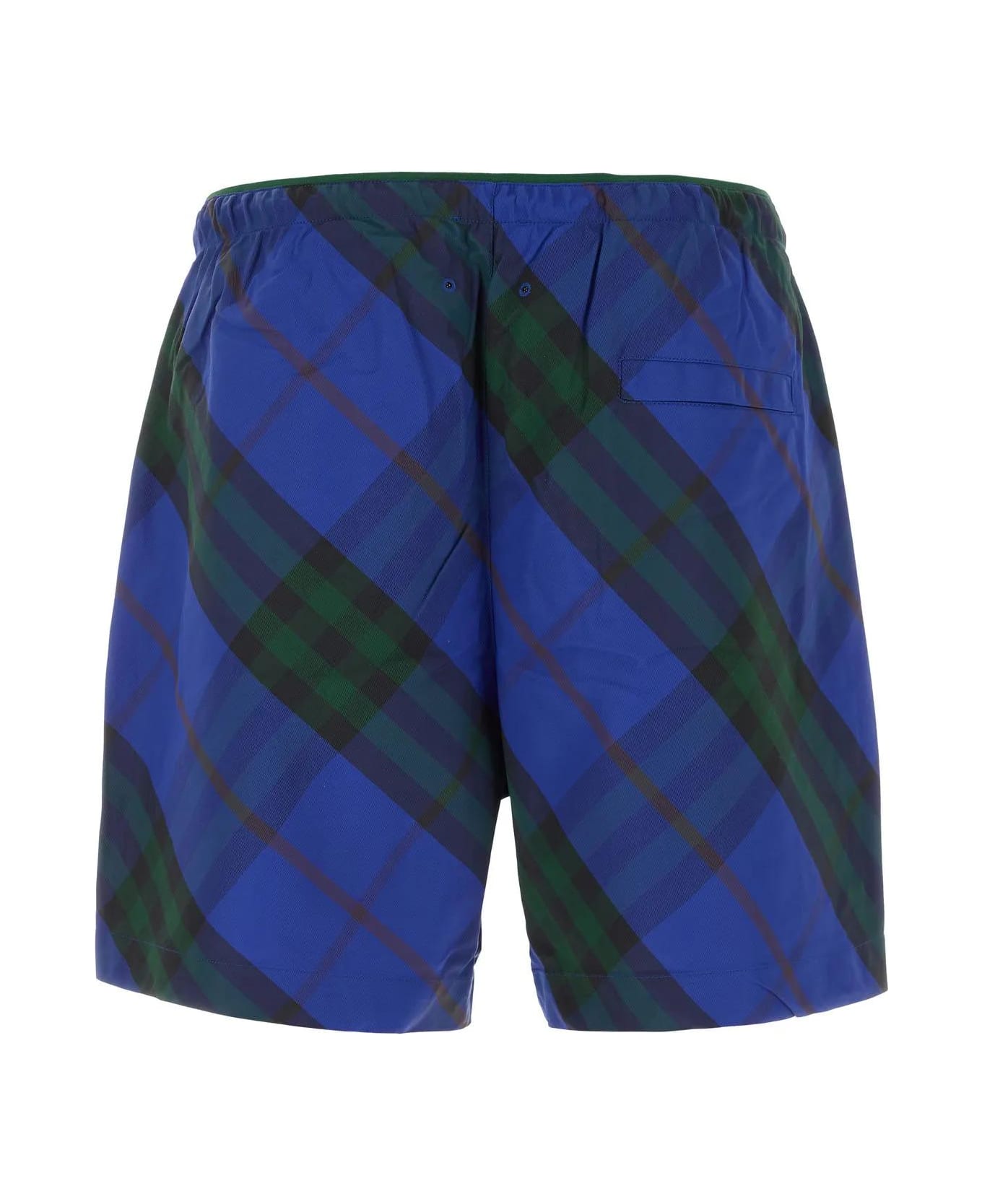 Burberry Printed Nylon Swimming Shorts - BLACK/BLUE ショートパンツ