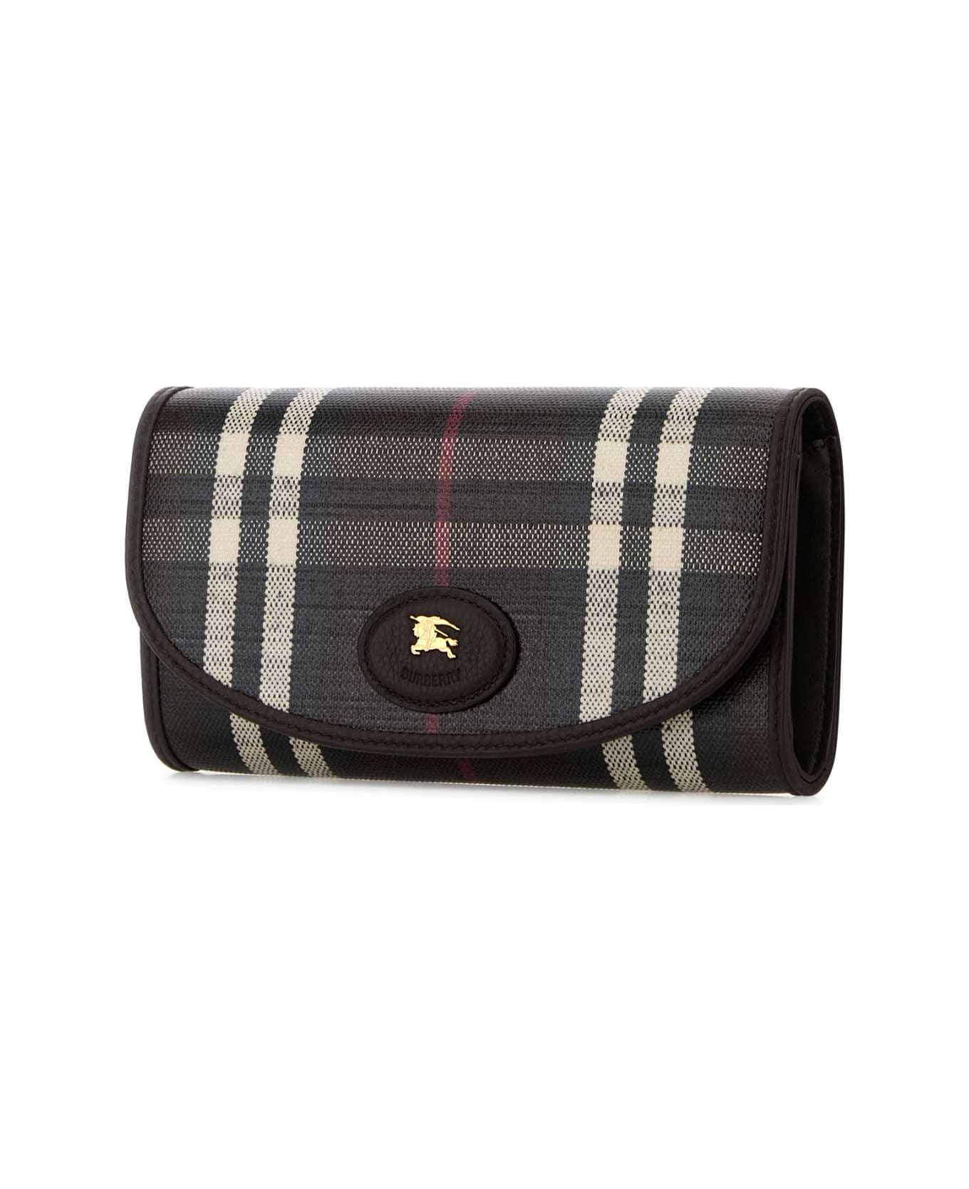 Burberry Printed Canvas Wallet - MAHOGANY
