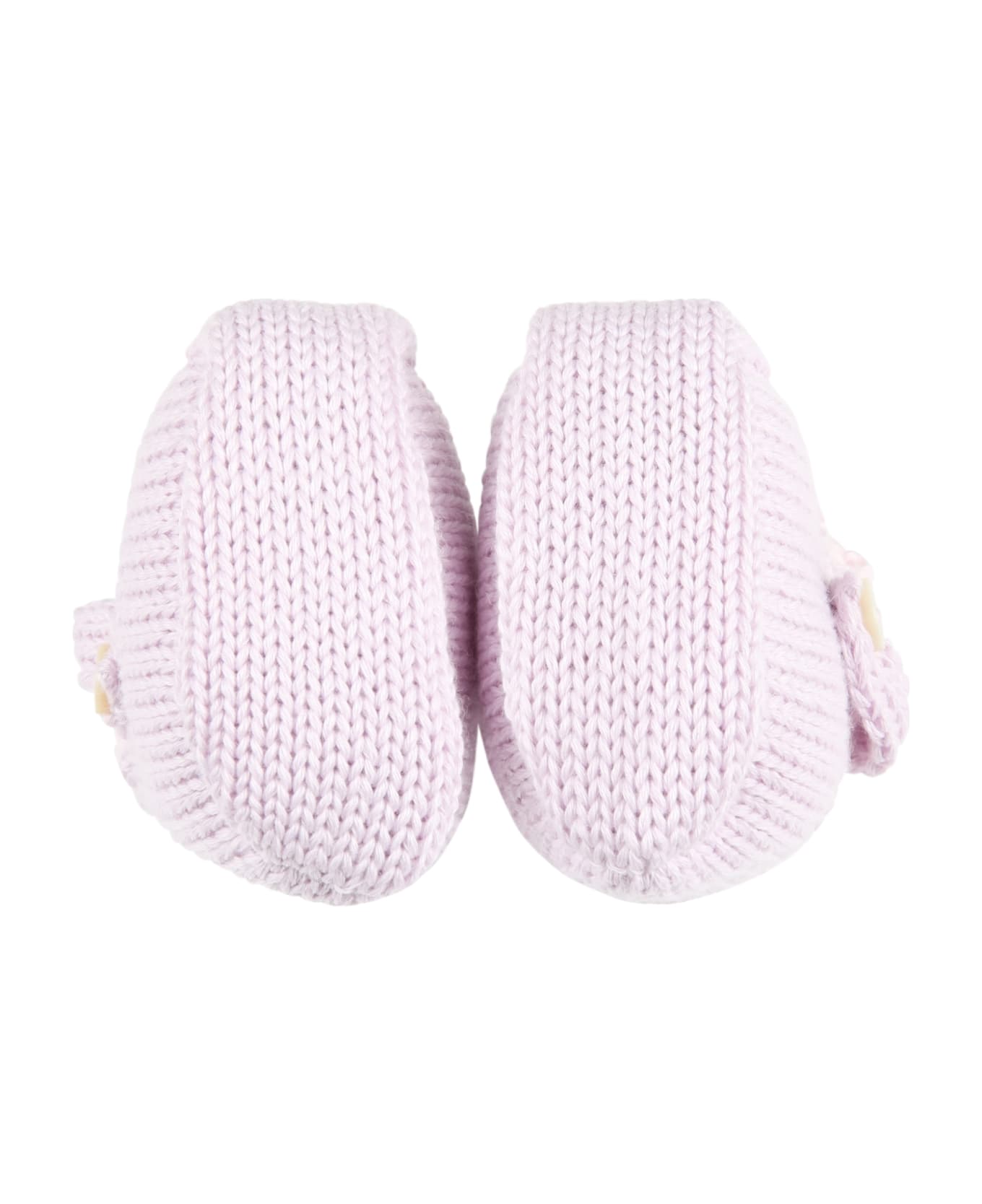 La stupenderia Lilac Baby-bootee For Baby Girl - Pink