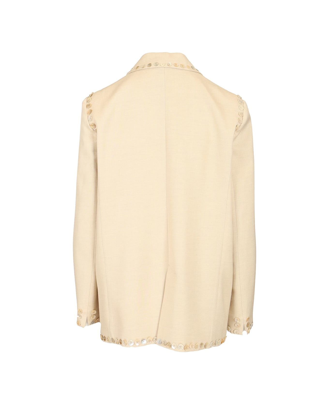 Forte_Forte Embroidered Sand Blazer - Dune