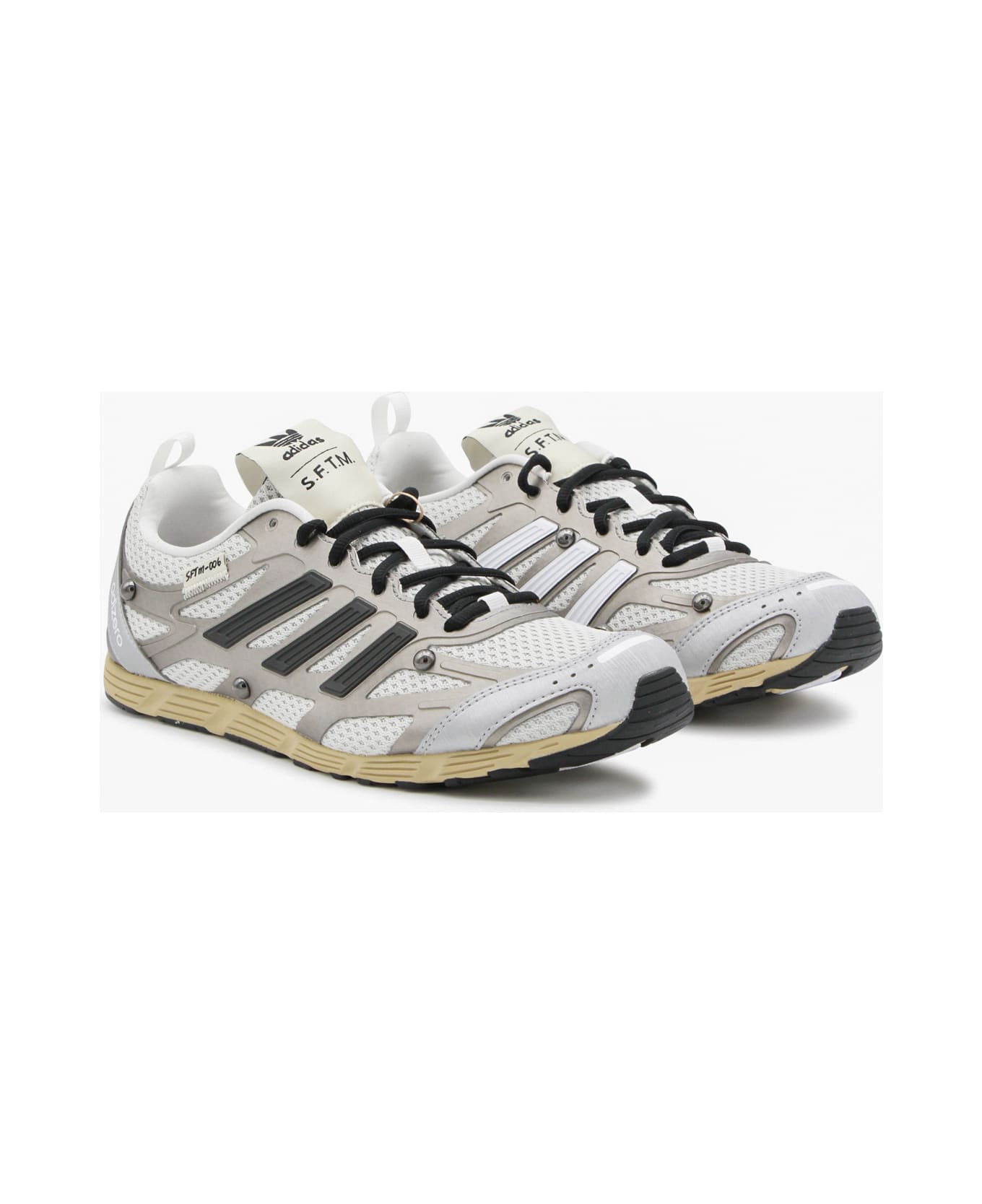 Adidas Silver Leather Adizero Pr Sneakers - Silver