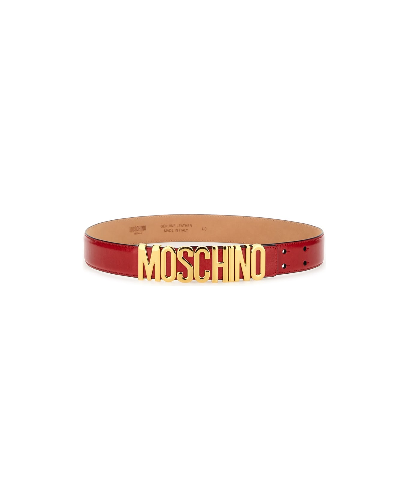 Moschino Belt With Logo - RED