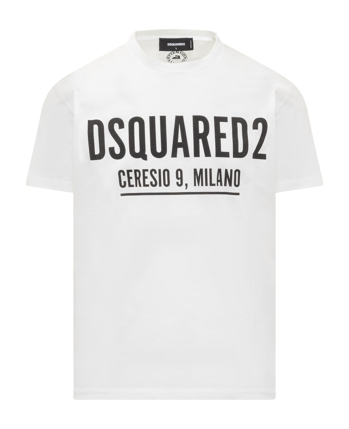 Dsquared2 Cotton T-shirt With Contrasting Logo Print - White