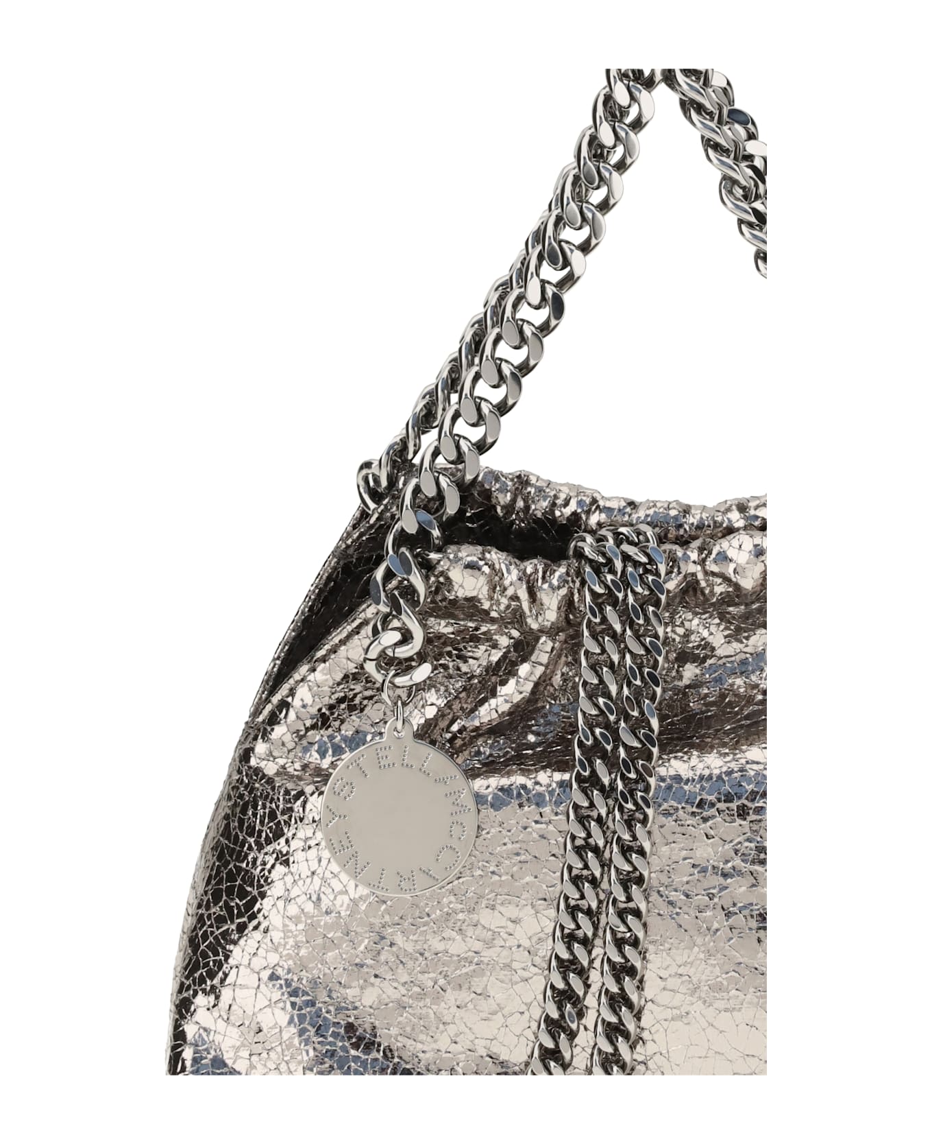 Stella McCartney Metallic Crackle-effect Falabella Shoulder Bag