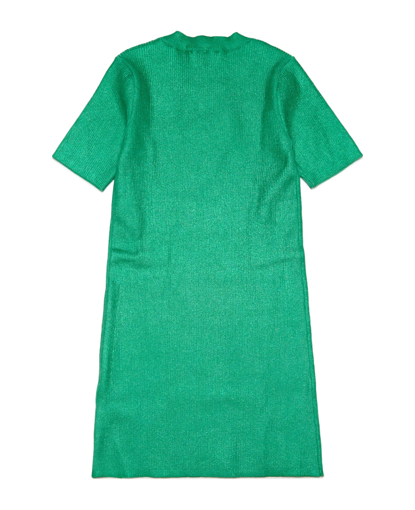 Diesel Desmi Dress Diesel Metallic Cotton Dress With Oval D Logo - Verde
