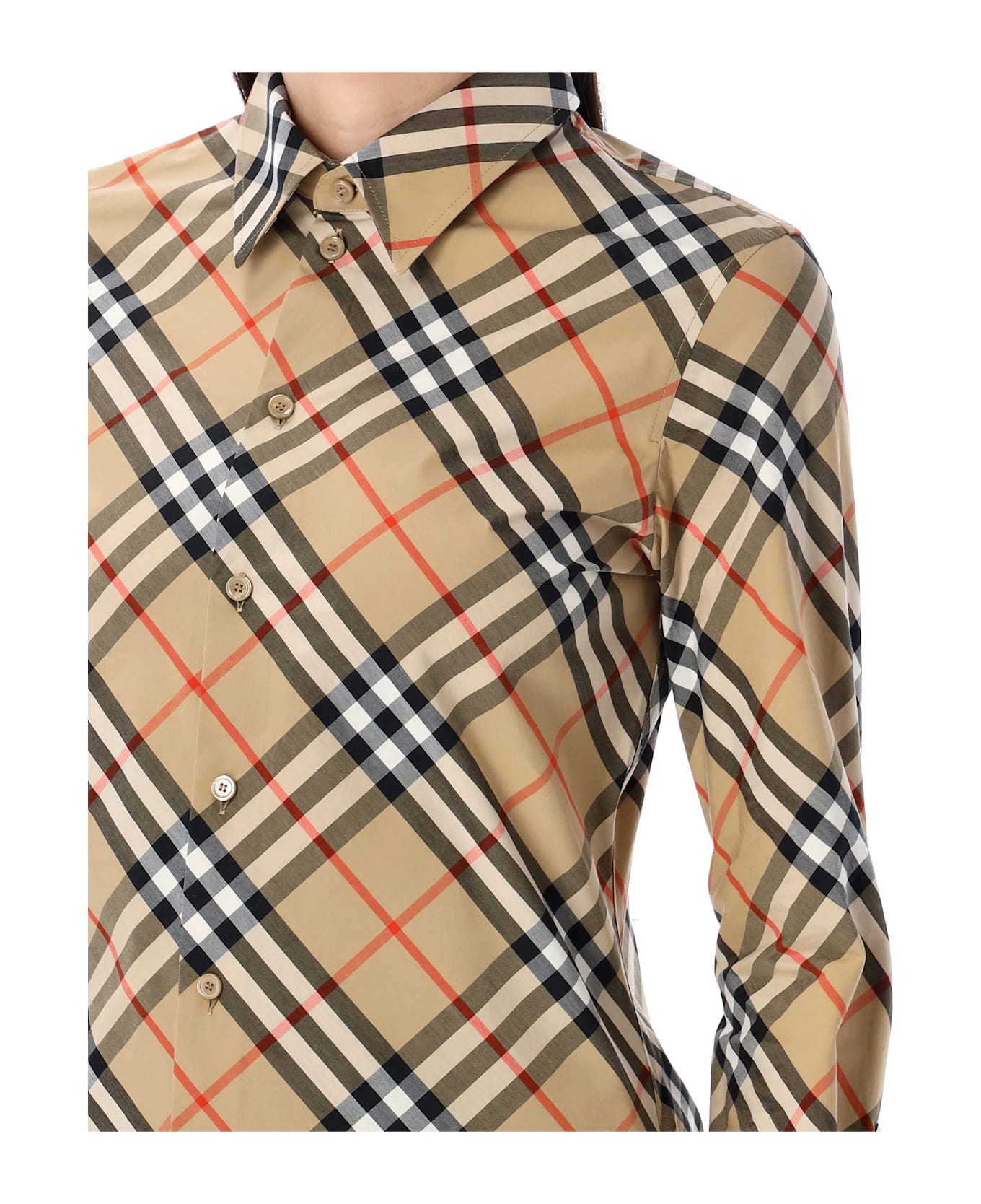 Burberry London Slim Fit Check Cotton Shirt - SAND IP CHECK