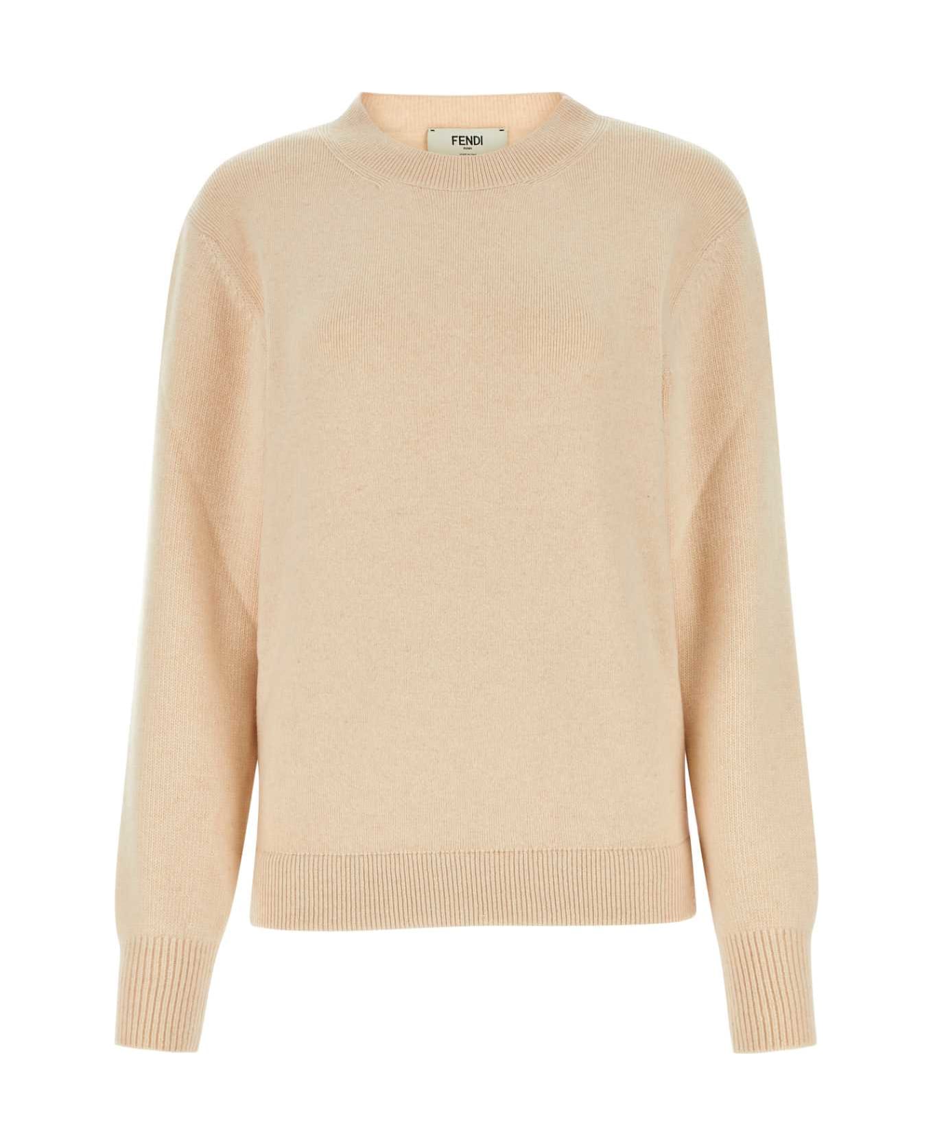 Fendi Sand Stretch Wool Blend Sweater - ALMOND ニットウェア