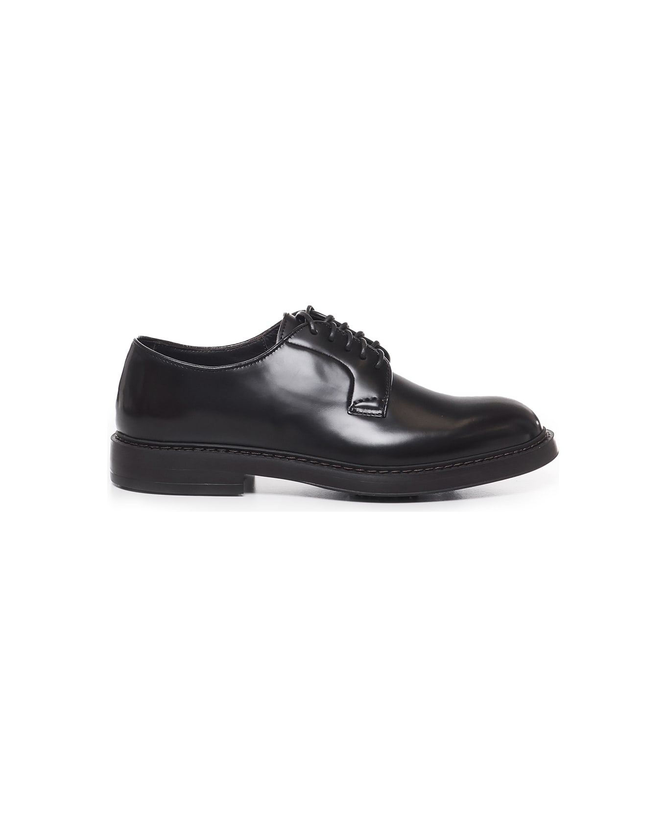 Doucal's Low Leather Lace-ups - Moro