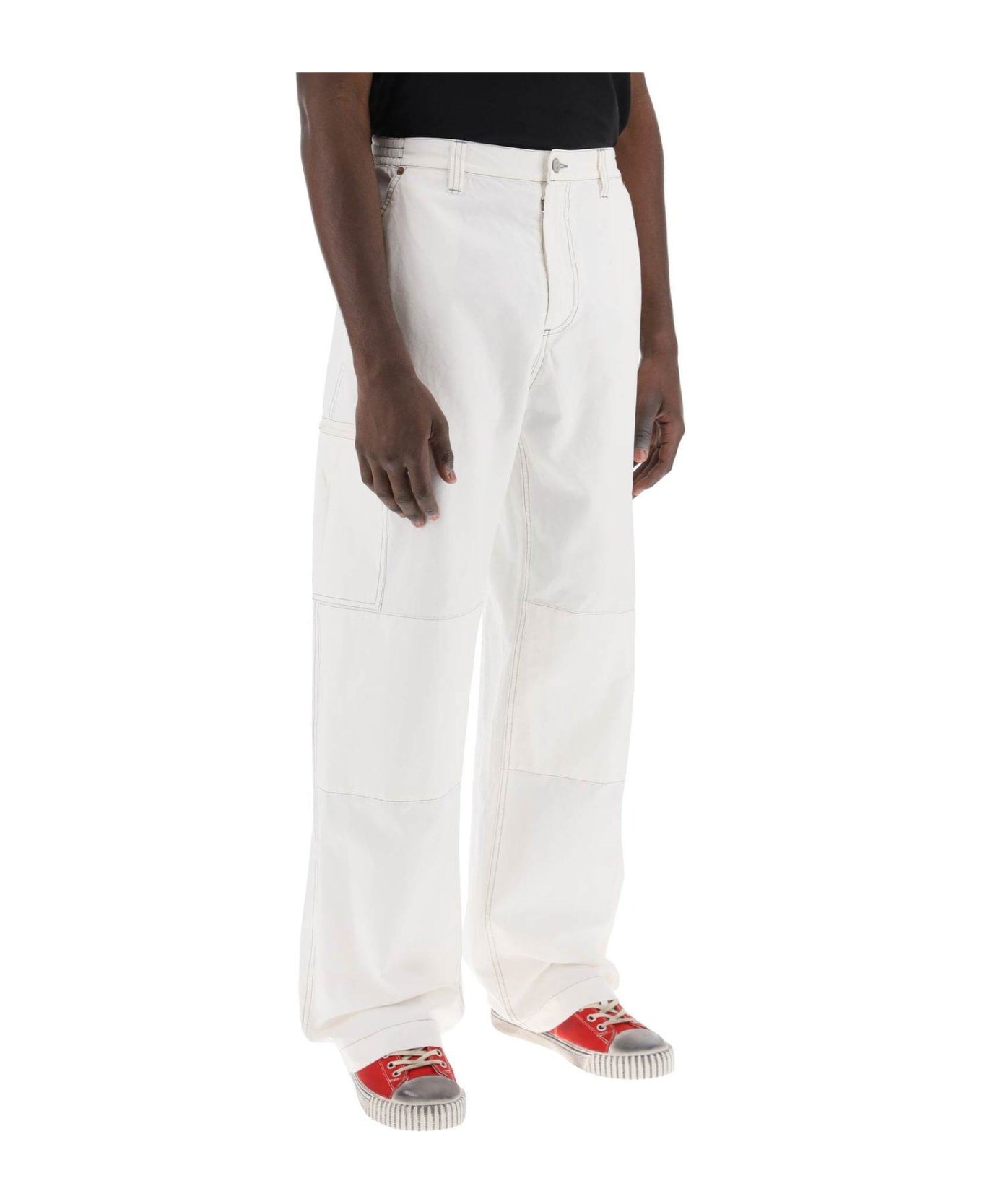 MM6 Maison Margiela Numeric Signature Trousers - WHITE