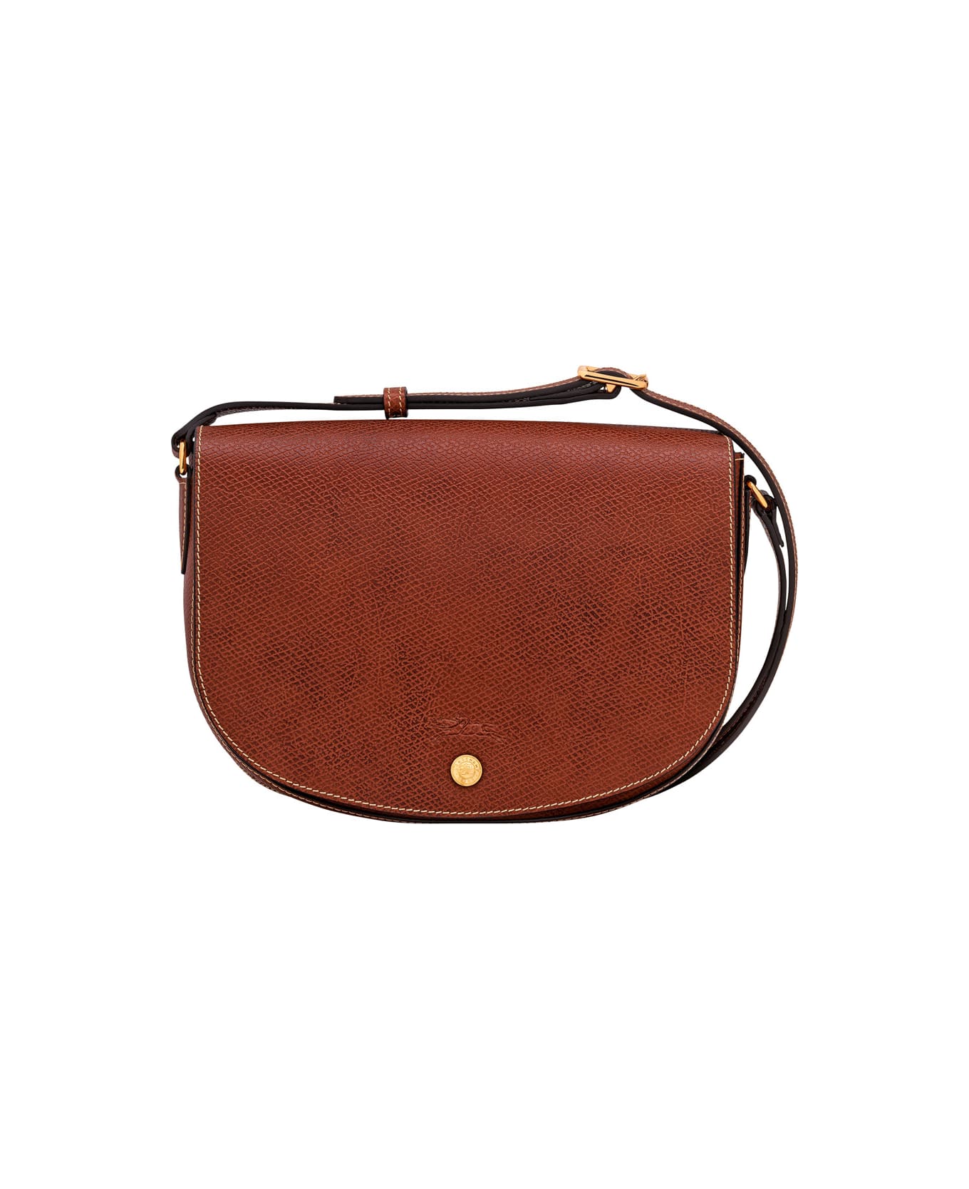Longchamp 'epure' Brown Crossbody Bag With Adjustable And Removable Shoulder Strap And Embossed Logo On The Front In Leather Woman - Brown