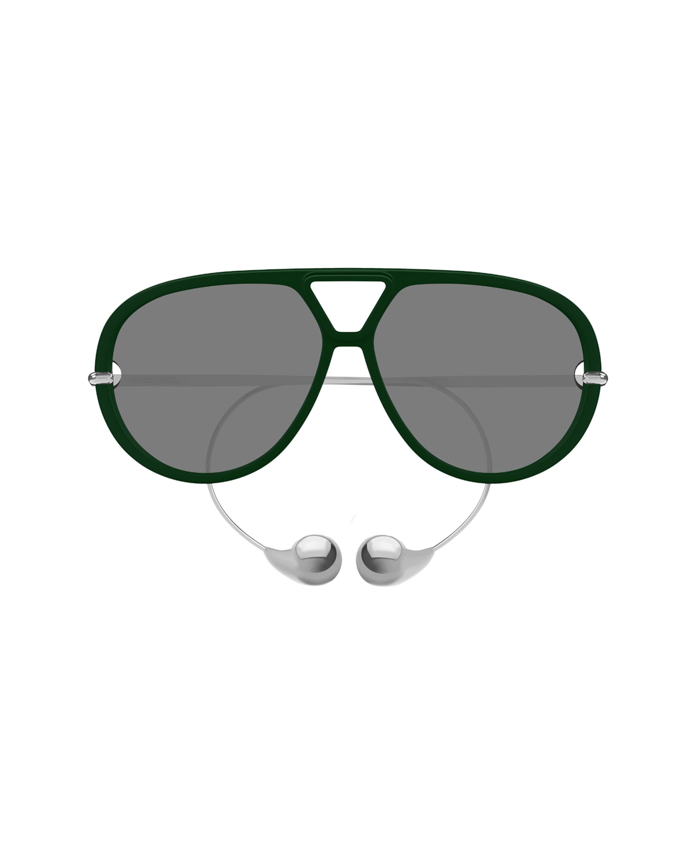 Bottega Veneta Eyewear Bottega Veneta Bv1273s Linea Unapologetic 008 Green Silver Grey Sunglasses - Verde