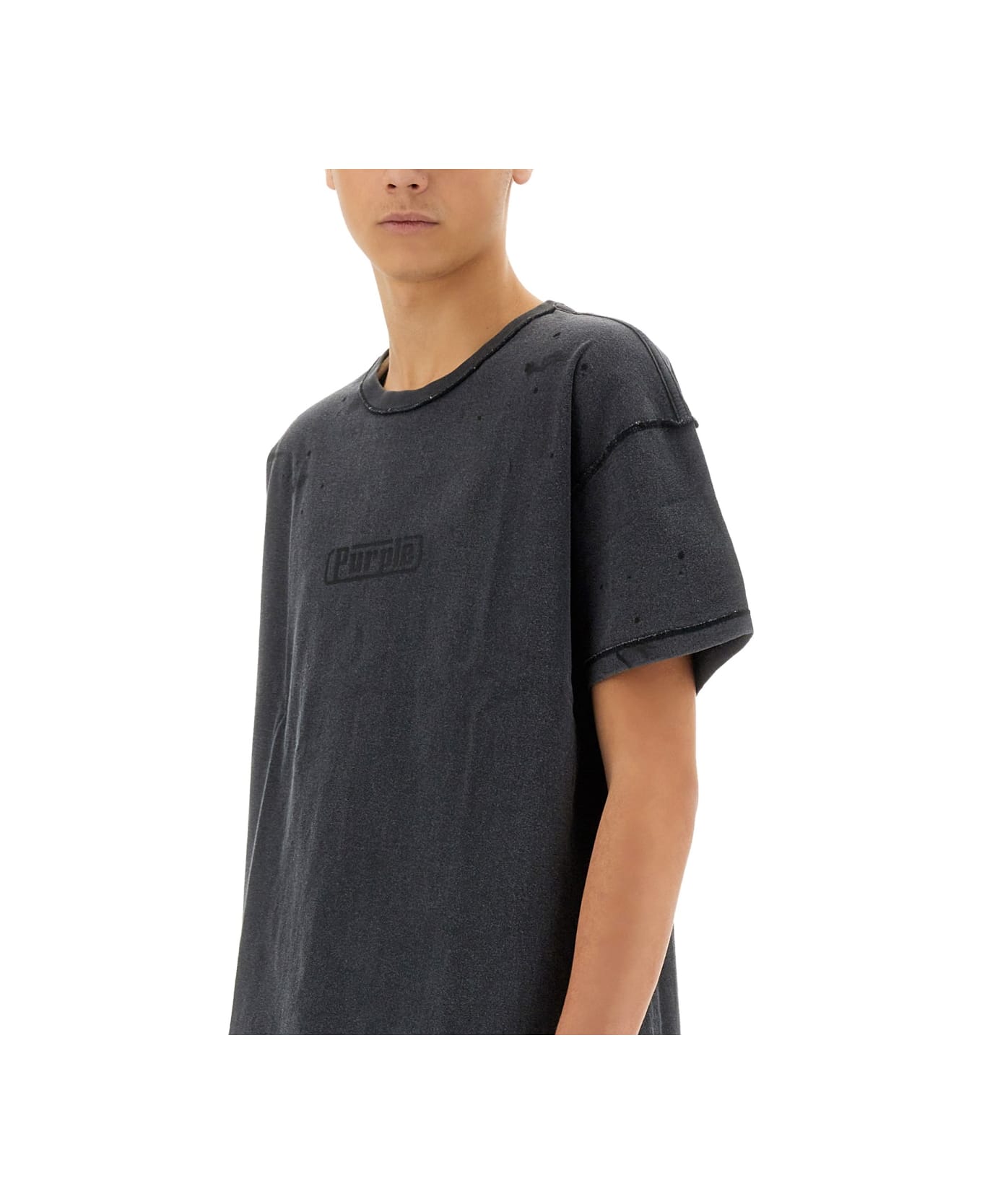 Purple Brand "inside Out" T-shirt - BLACK