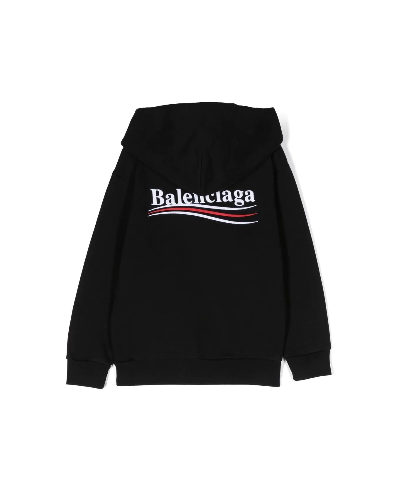 Balenciaga Black Political Campaign Hoodie With Zip - Nero