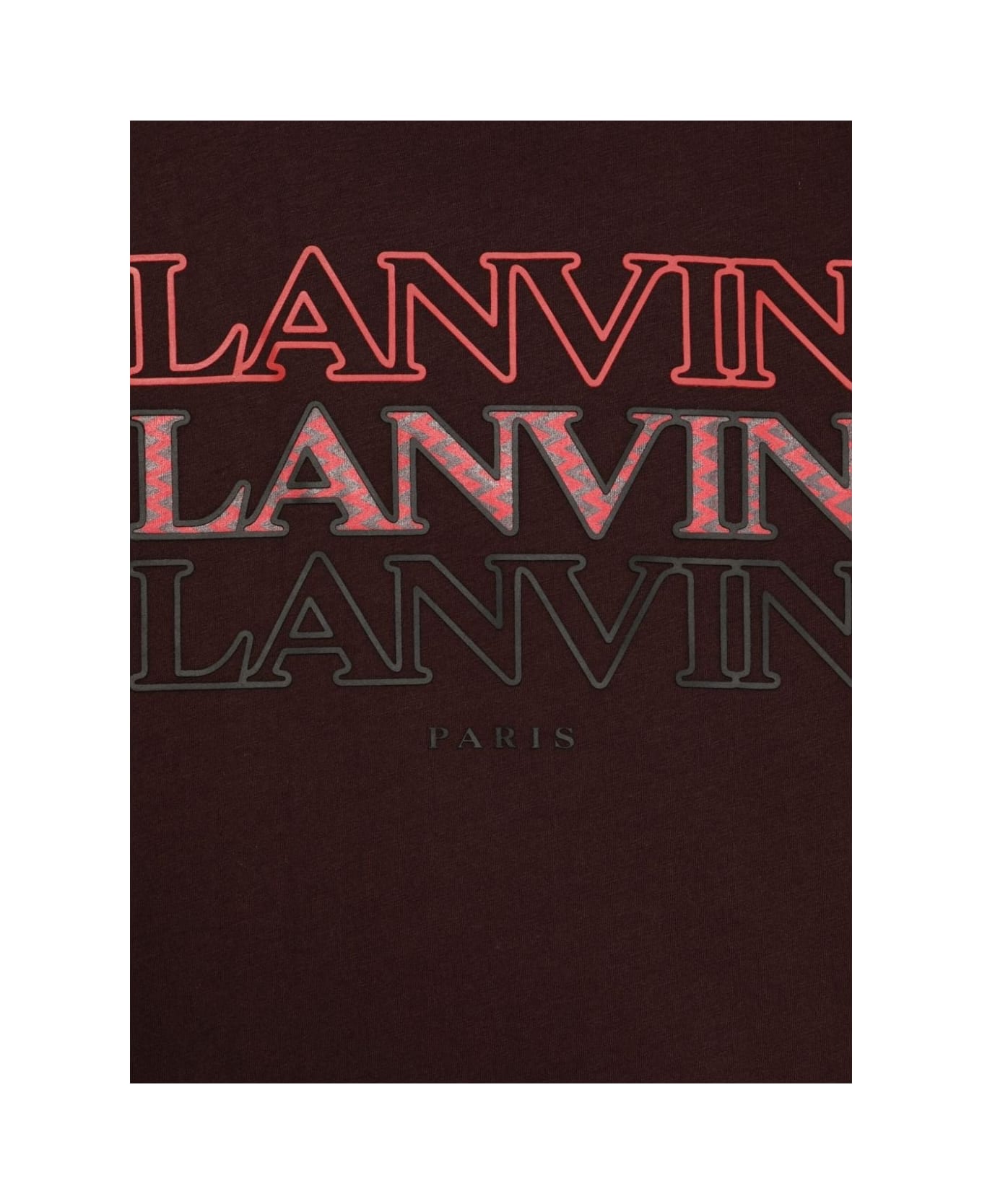 Lanvin T-shirt Con Logo - Brown