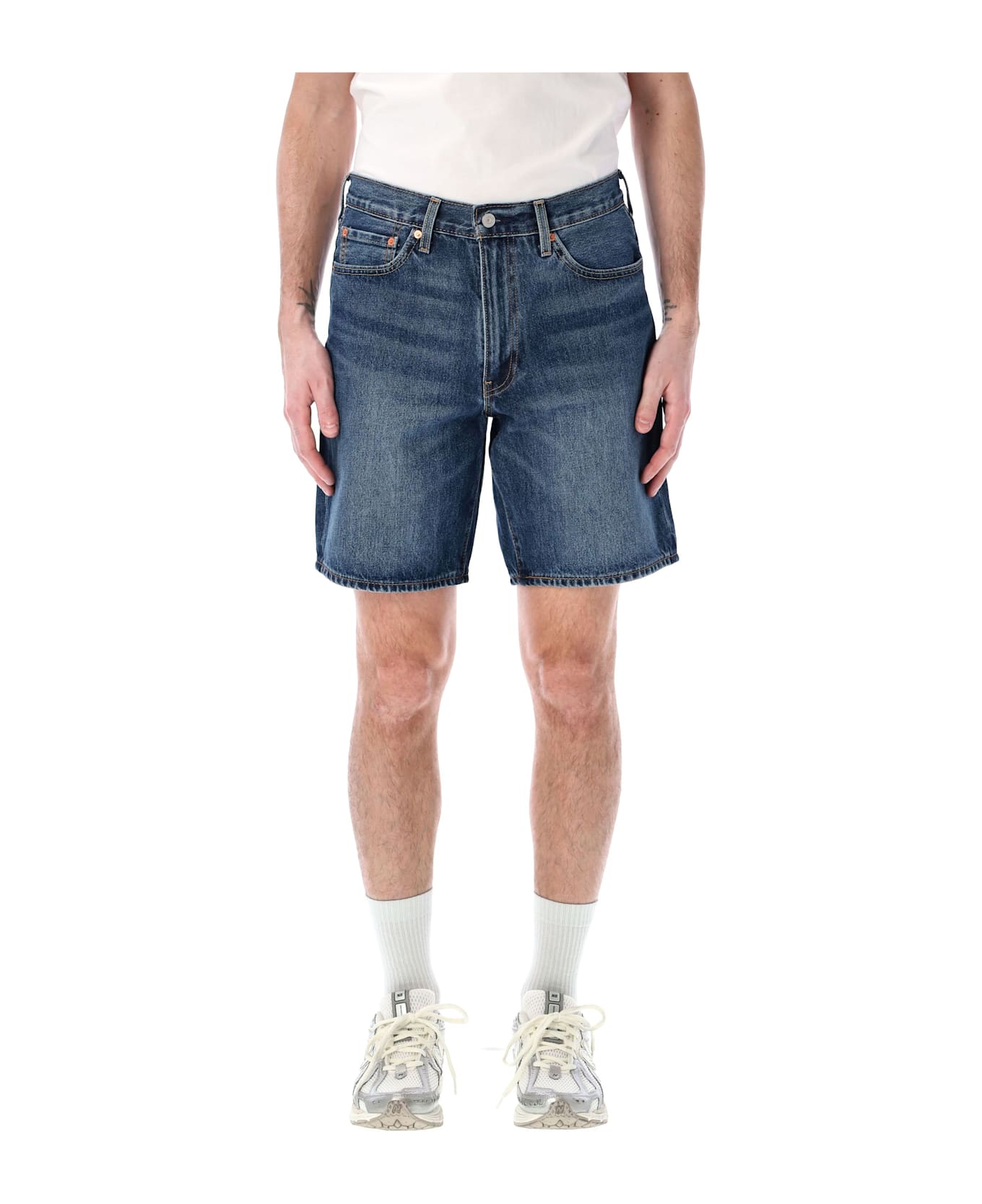 Levi's 468 Stay Loose Shorts - MID BLUE