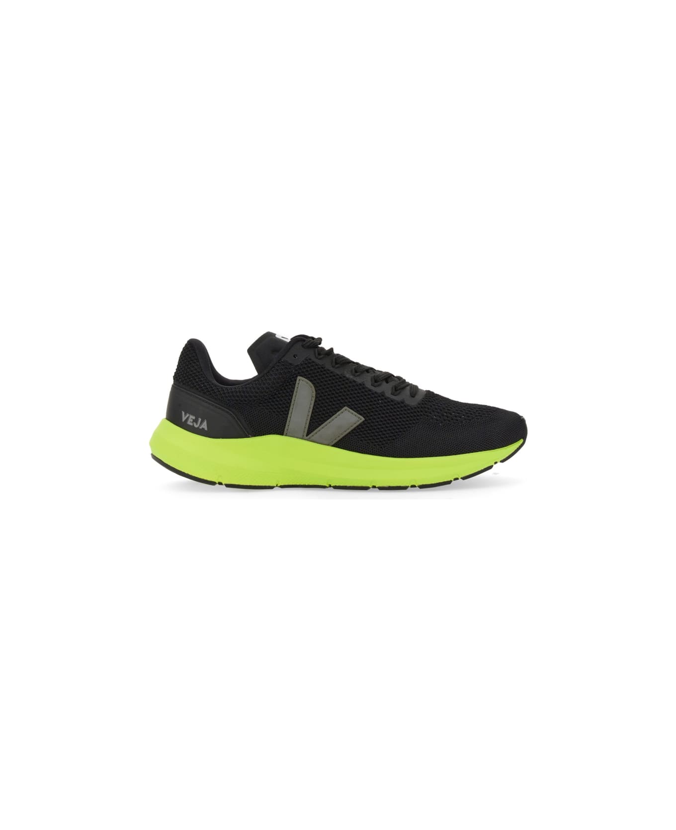 Veja Marlin Lt V-knit Fluo Sneaker - BLACK